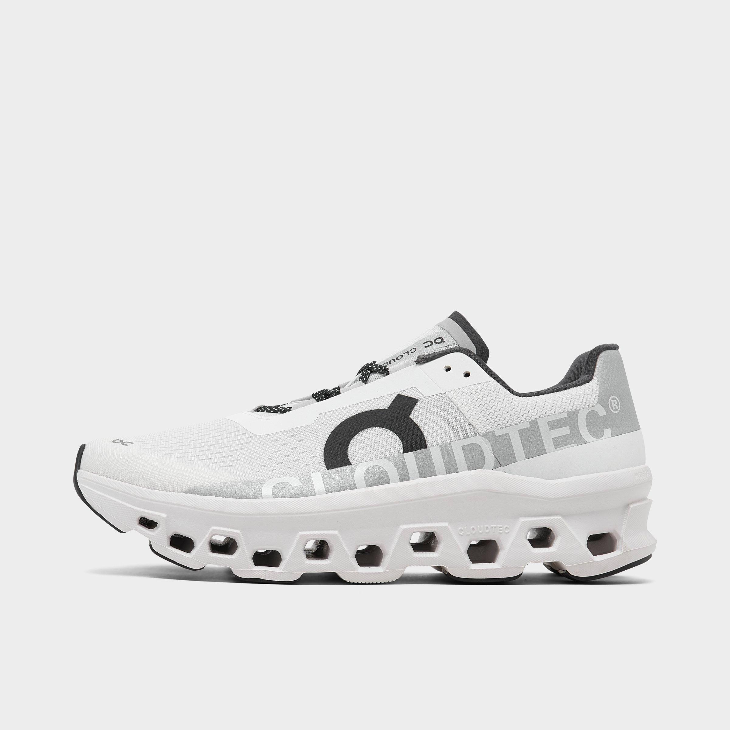 On Men's Cloudmster Running Shoes in Undyed White/Black Size: 14.0