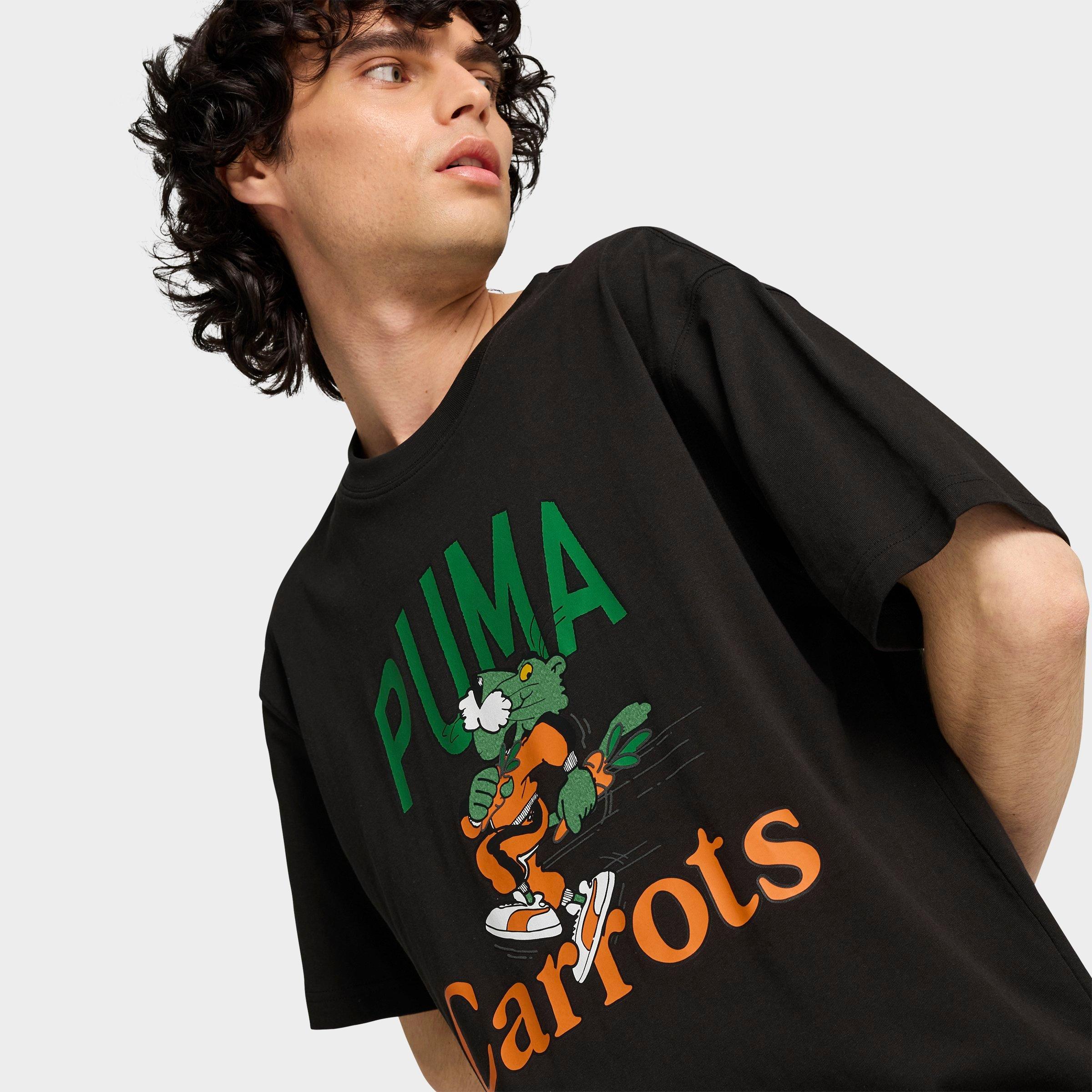 PUMA Men's x Carrots Graphic T-Shirt in Puma Black Size: Medium