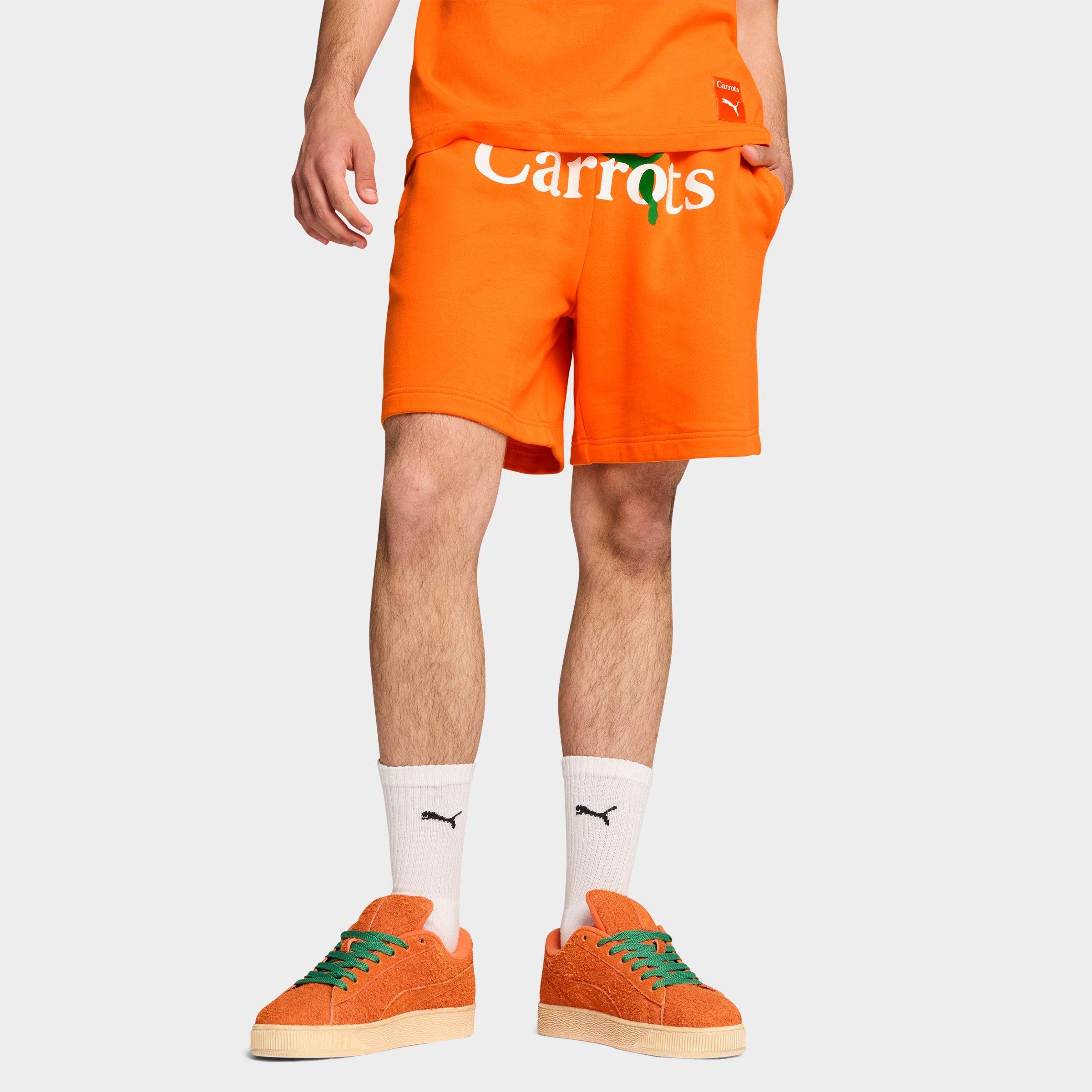 PUMA Men's x Carrots 7" French Terry Shorts in RICKIE ORANGE Size: Medium
