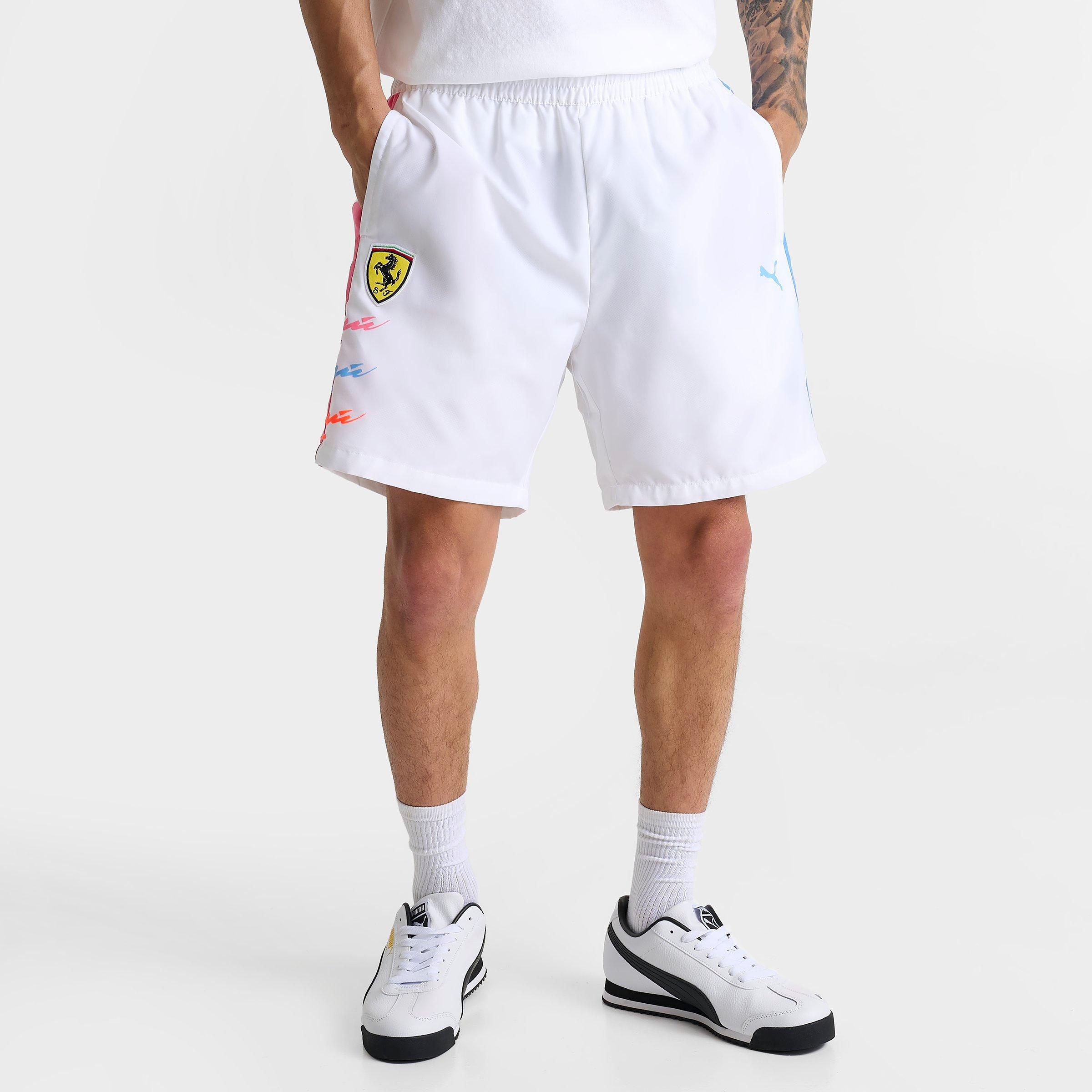 PUMA Men's x Ferrari Sketches T7 Shorts in Puma White Size: 2XL