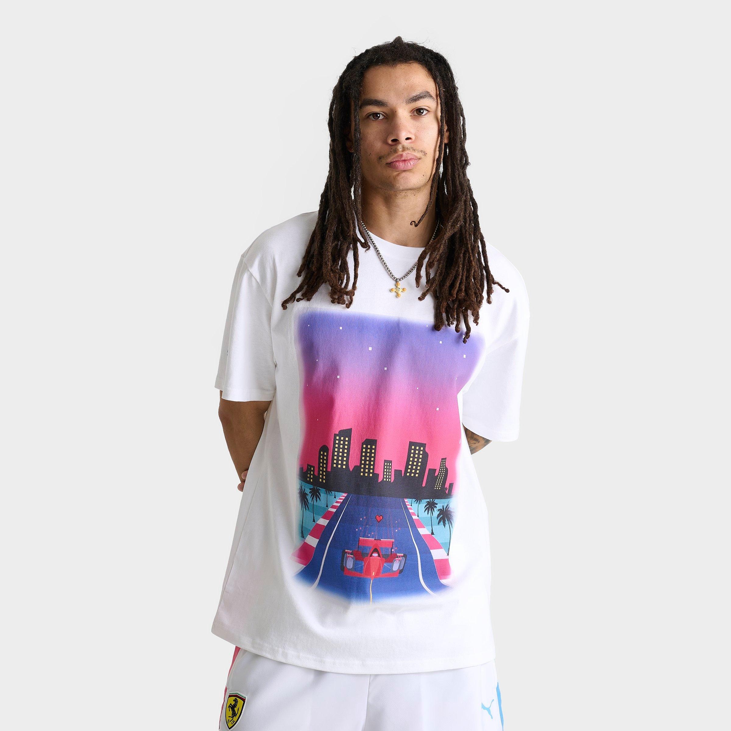 PUMA Men's x Ferrari Sketches Graphic II T-Shirt in Puma White Size: XL