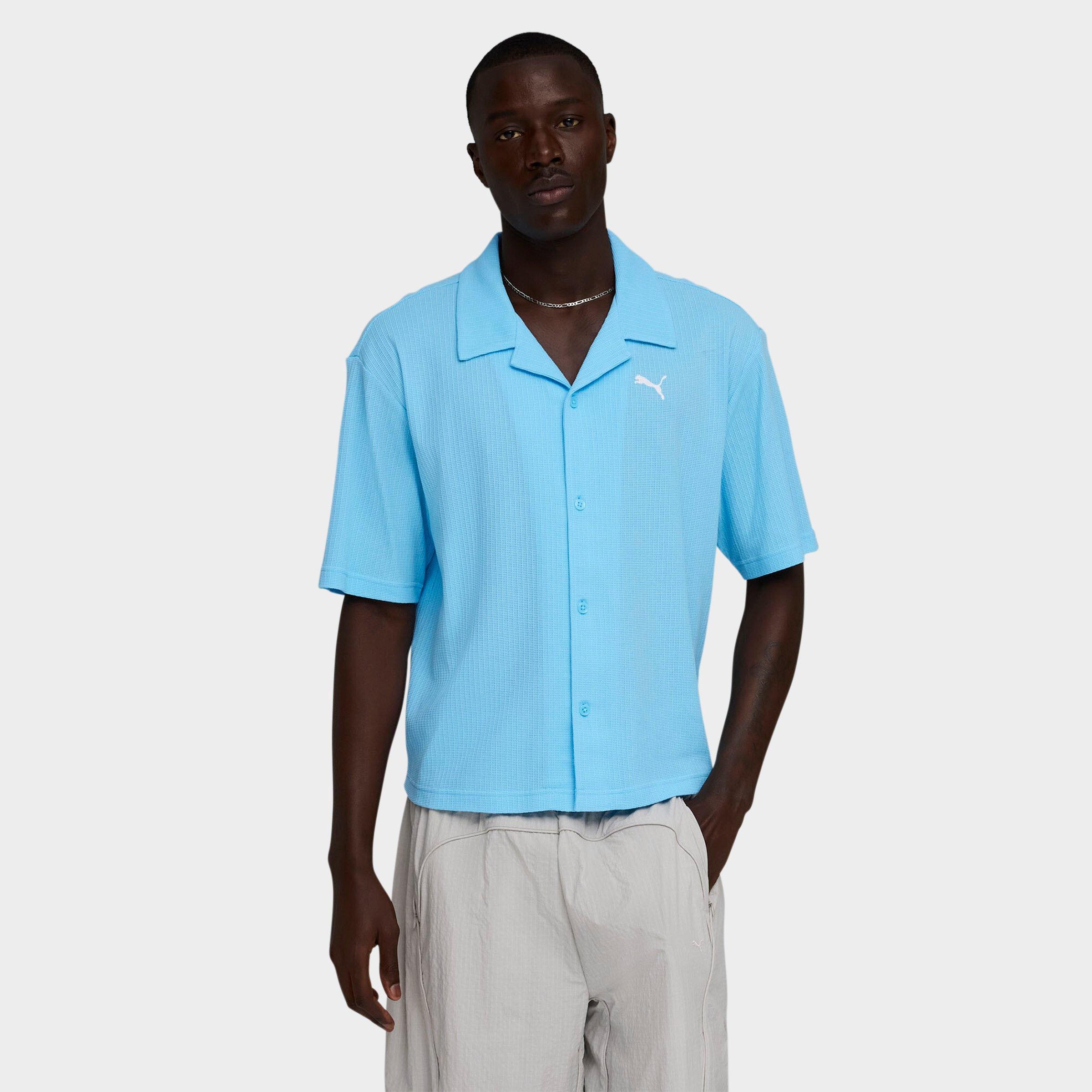 PUMA Men's Wardrobe Essentials Boxy Camp Shirt
