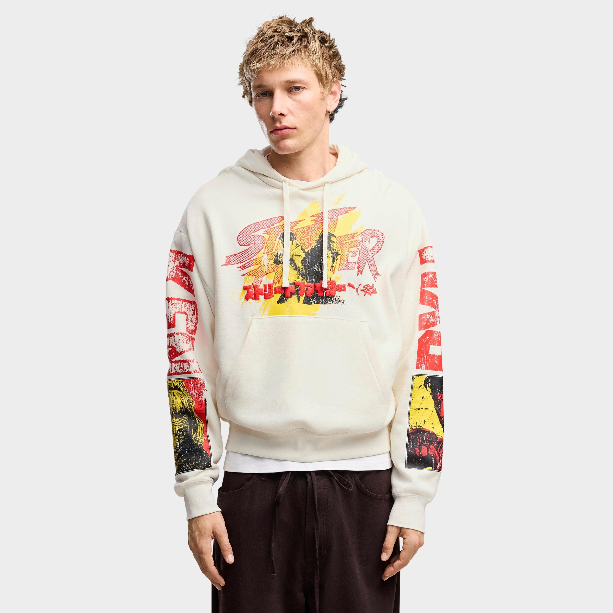 PUMA Men's x Street Fighter Ryu and Ken Pullover Fleece Hoodie