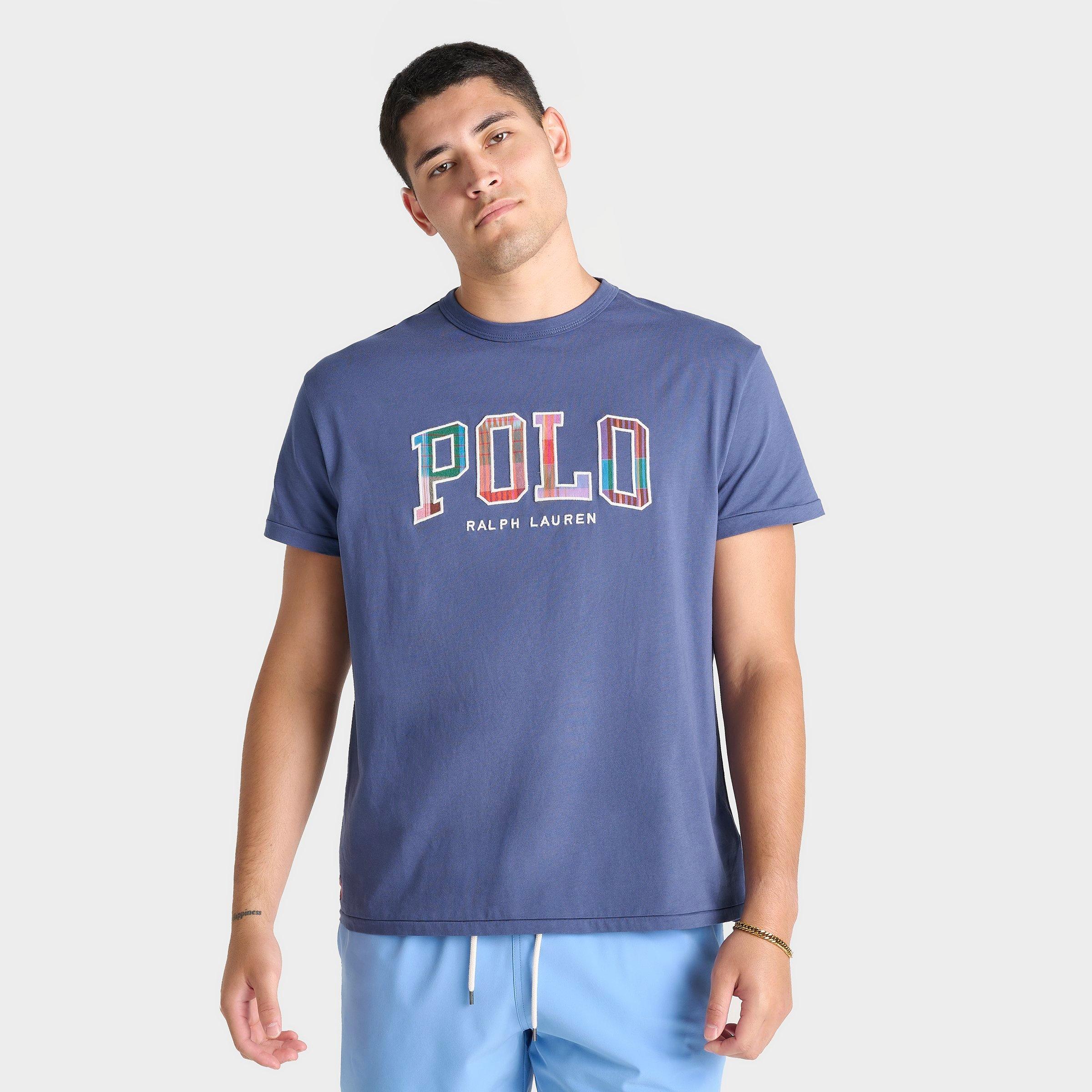 Polo Ralph Lauren Men's Plaid Logo Jersey T-Shirt in Blue/Plaid Size: Small