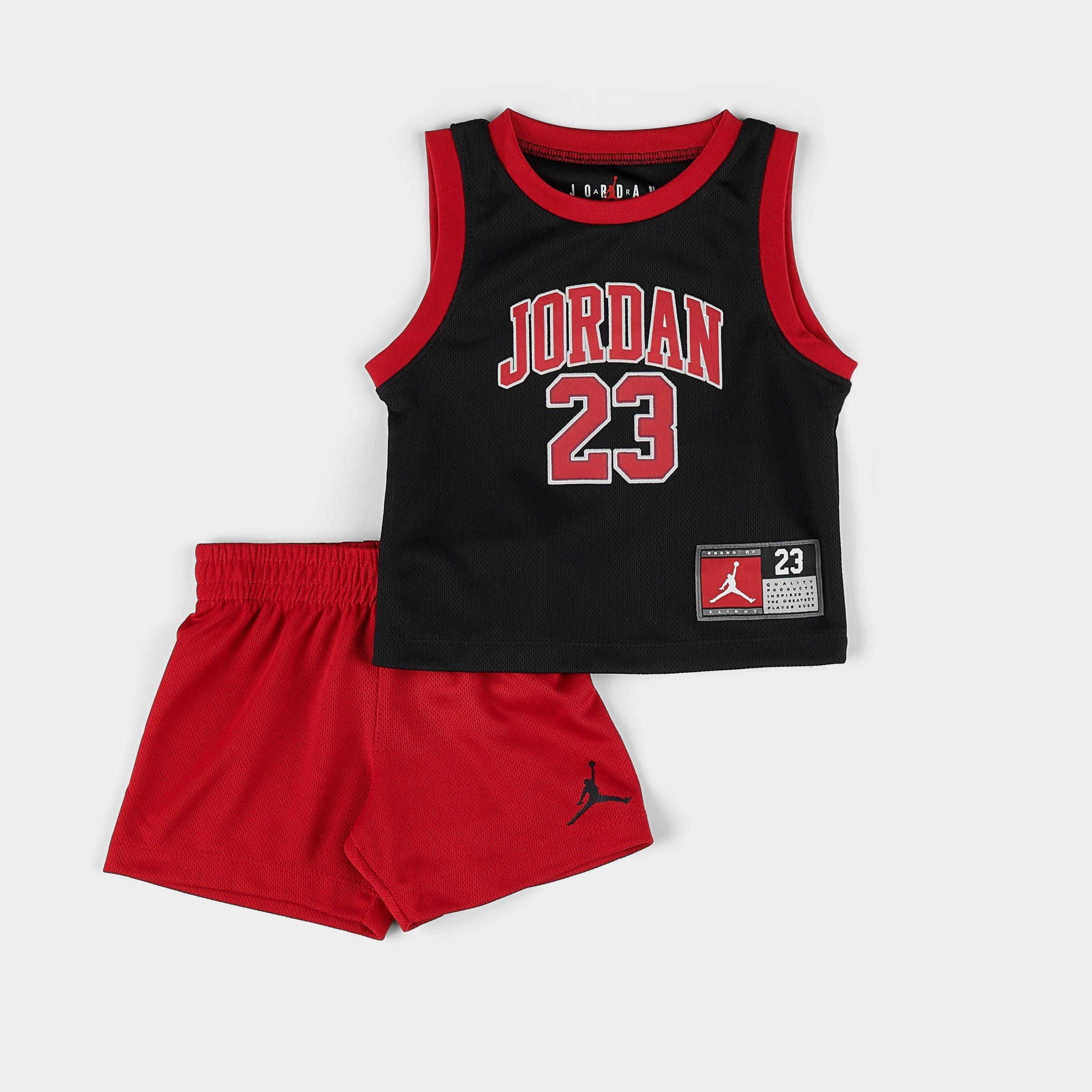 Jordan Men's Infant 23 2-Piece Jersey Set in Black/Red Size: 12M