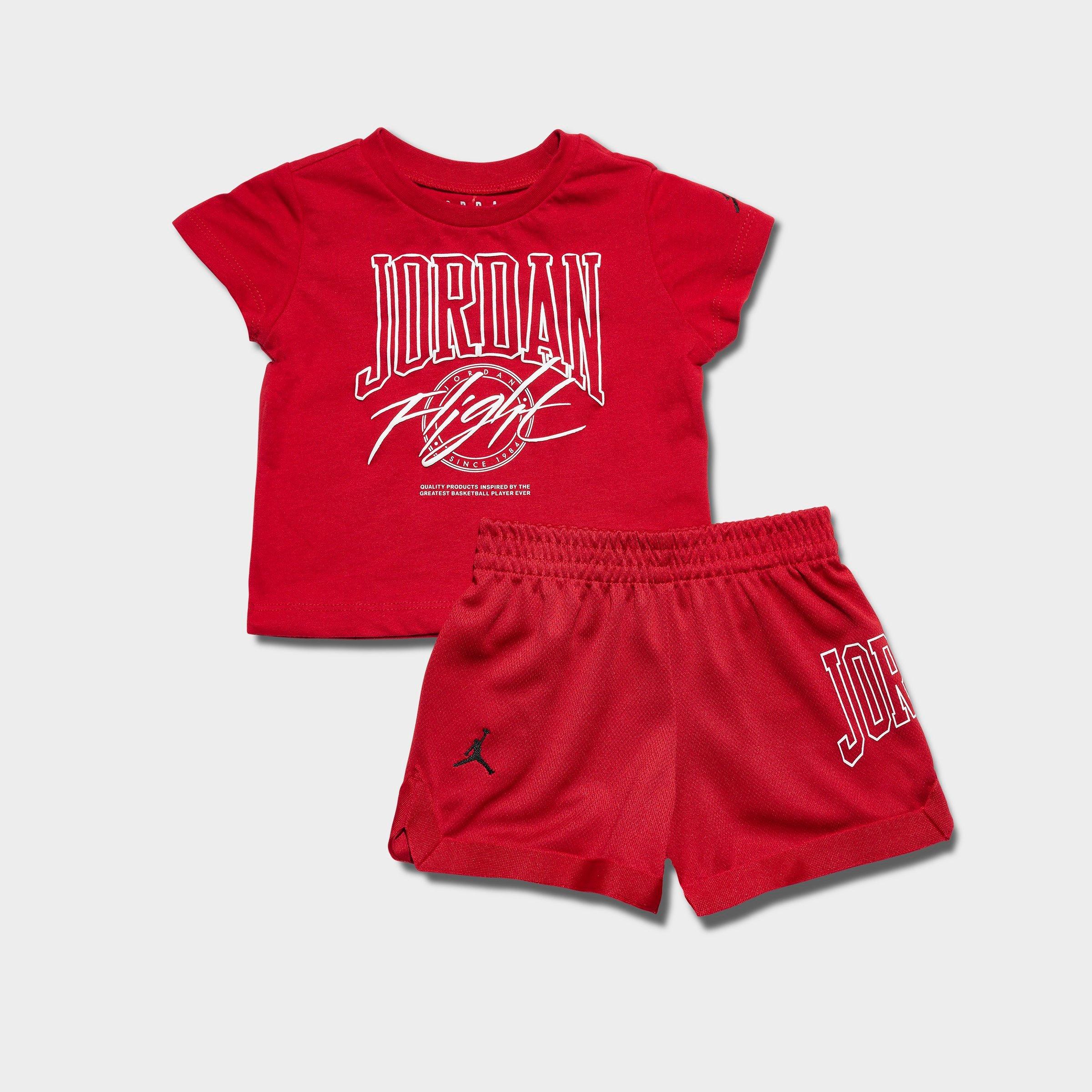 Jordan Infant Beyond The Arc T-Shirt and Mesh Shorts Set in Gym Red Size: 12M