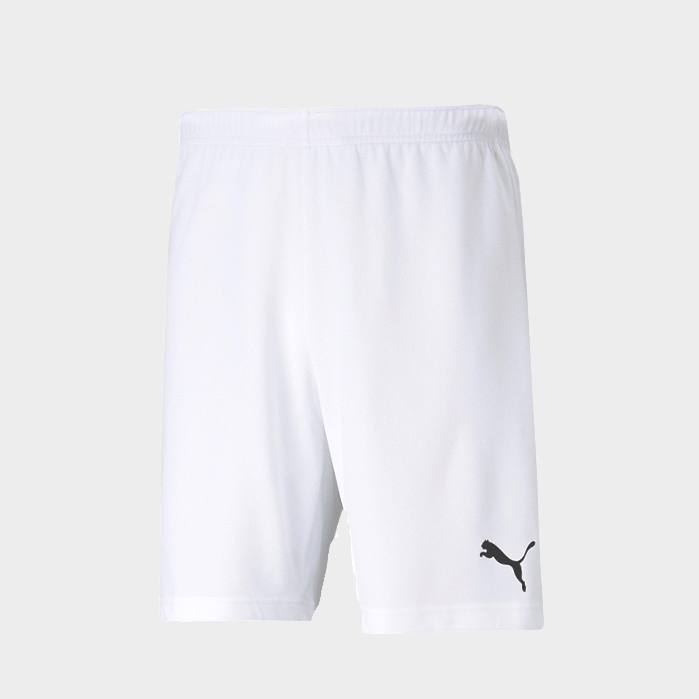 PUMA Men's teamRISE Soccer Shorts in Puma White/Puma Black Size: 2XL