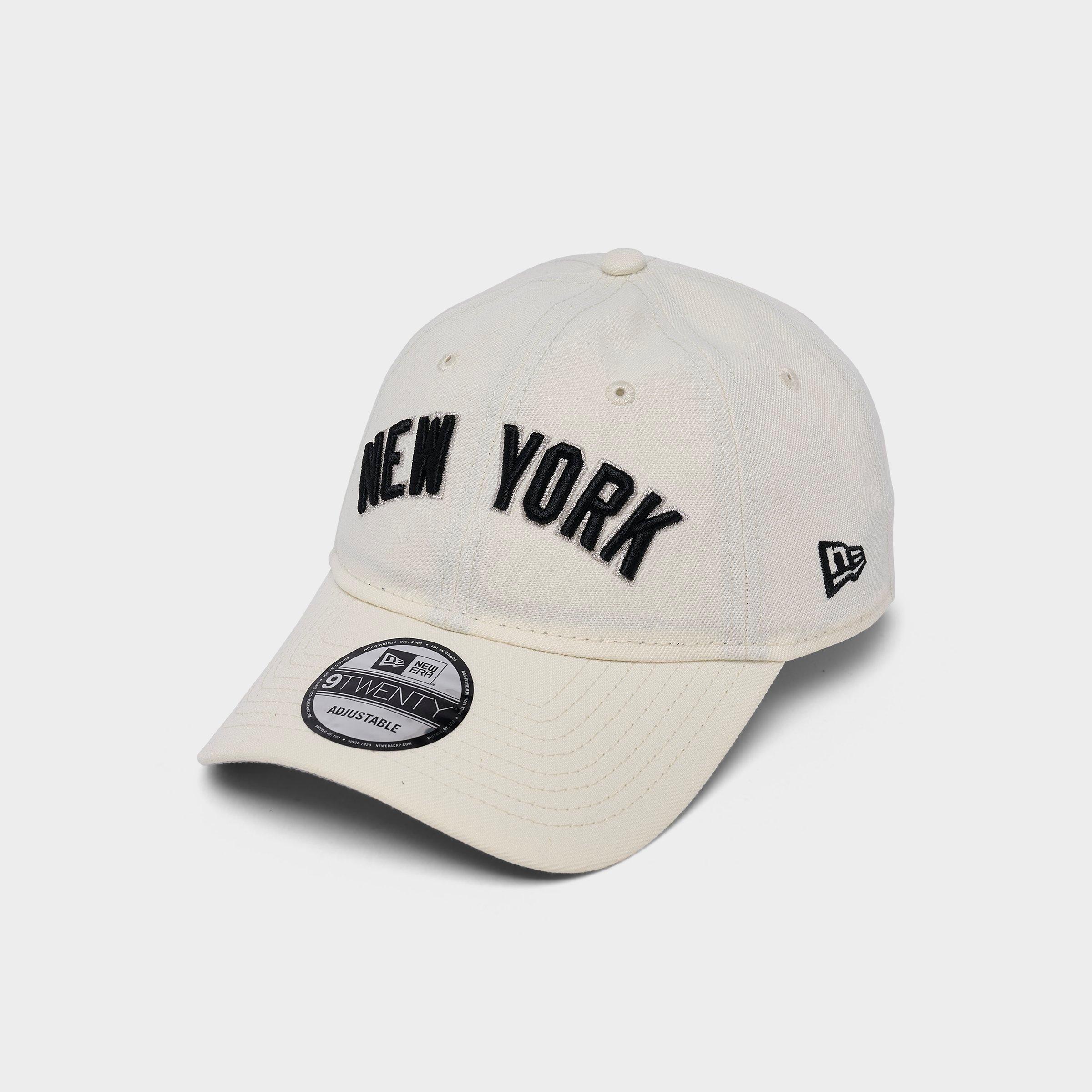 New Era New York Yankees MLB Wordmark 9TWENTY Strapback Hat in Off White