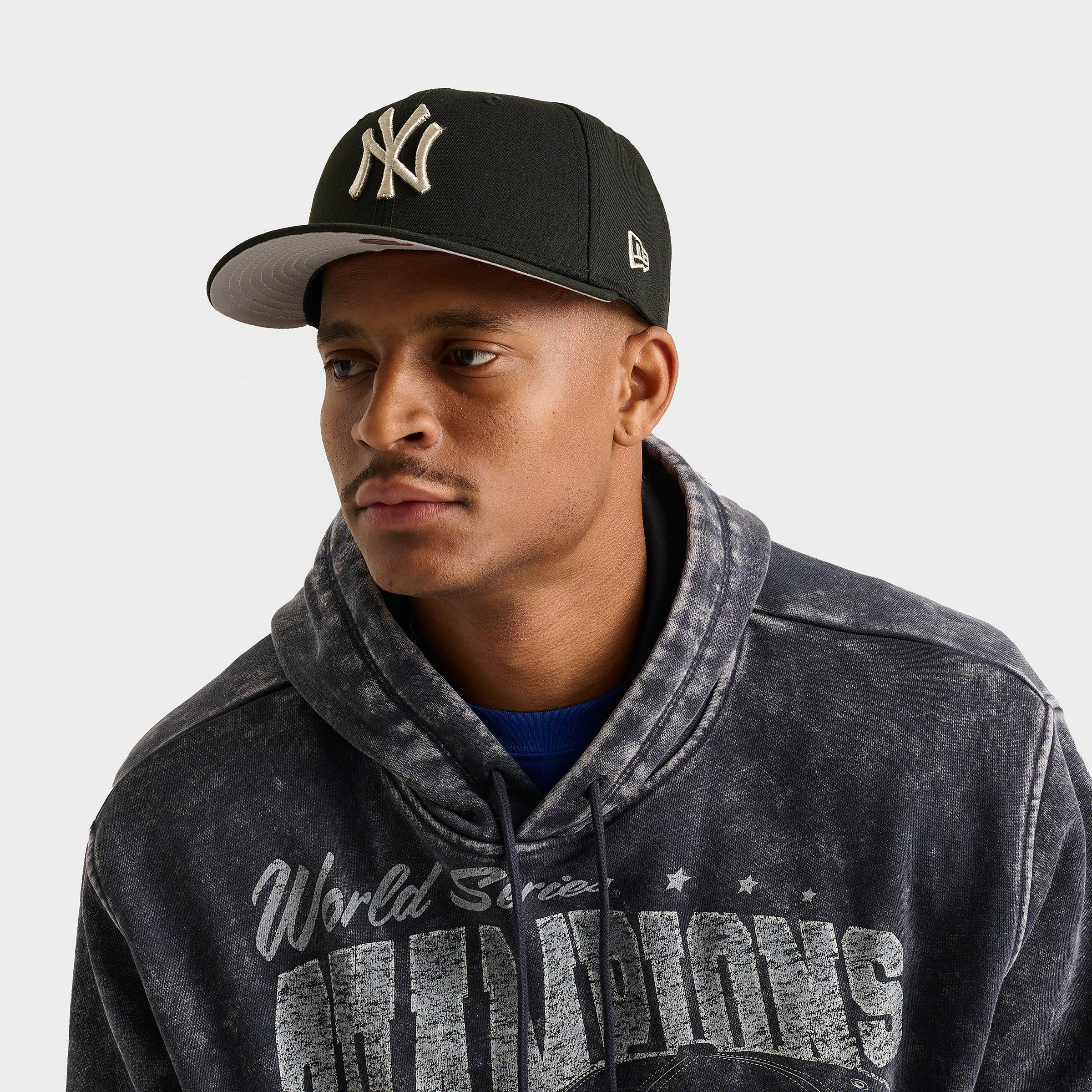 New Era New York Yankees MLB 59FIFTY Fitted Hat in Black/Grey Size: 7 1/2