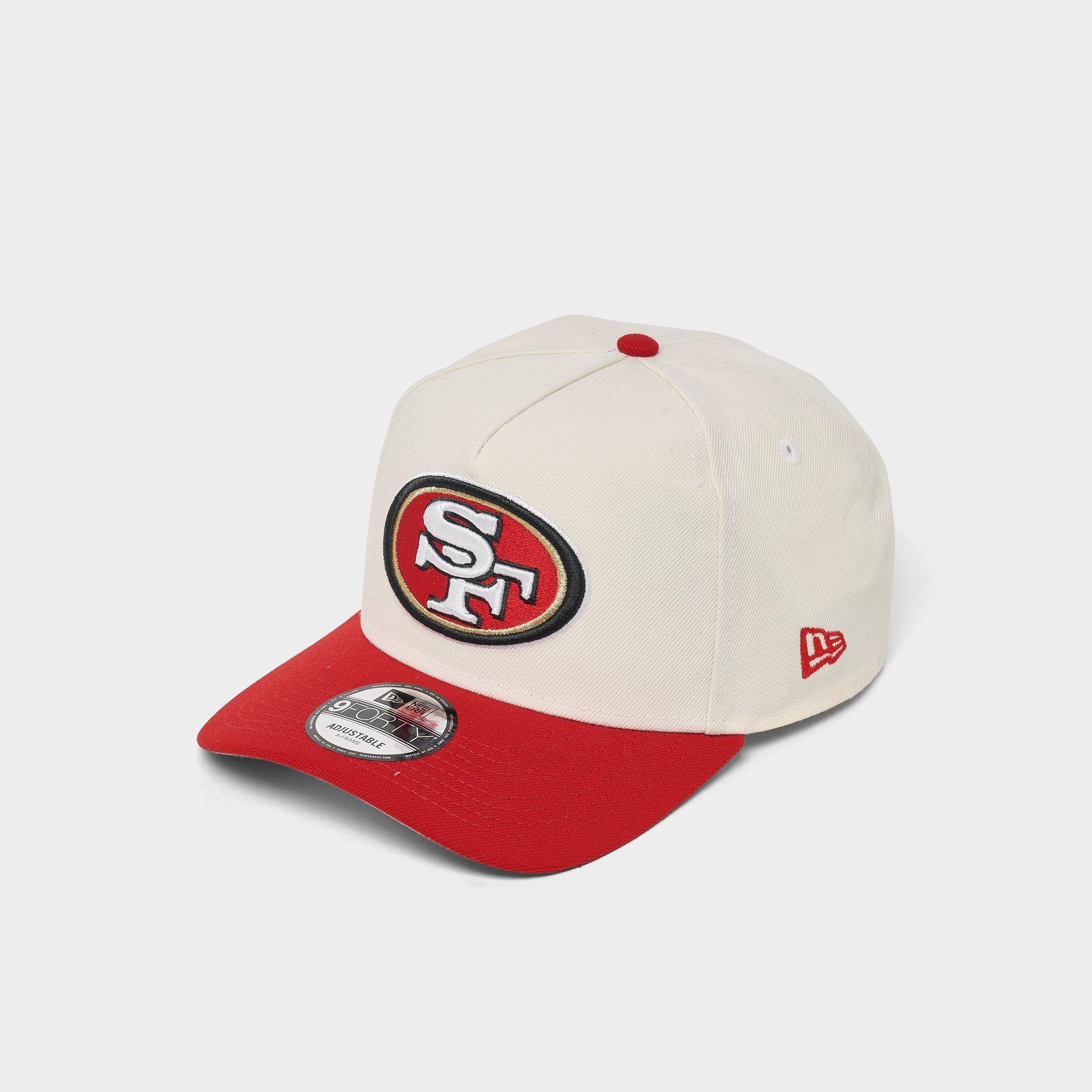 New Era San Francisco 49ers NFL 9FORTY A-Frame Snapback Hat in Chrome/Red