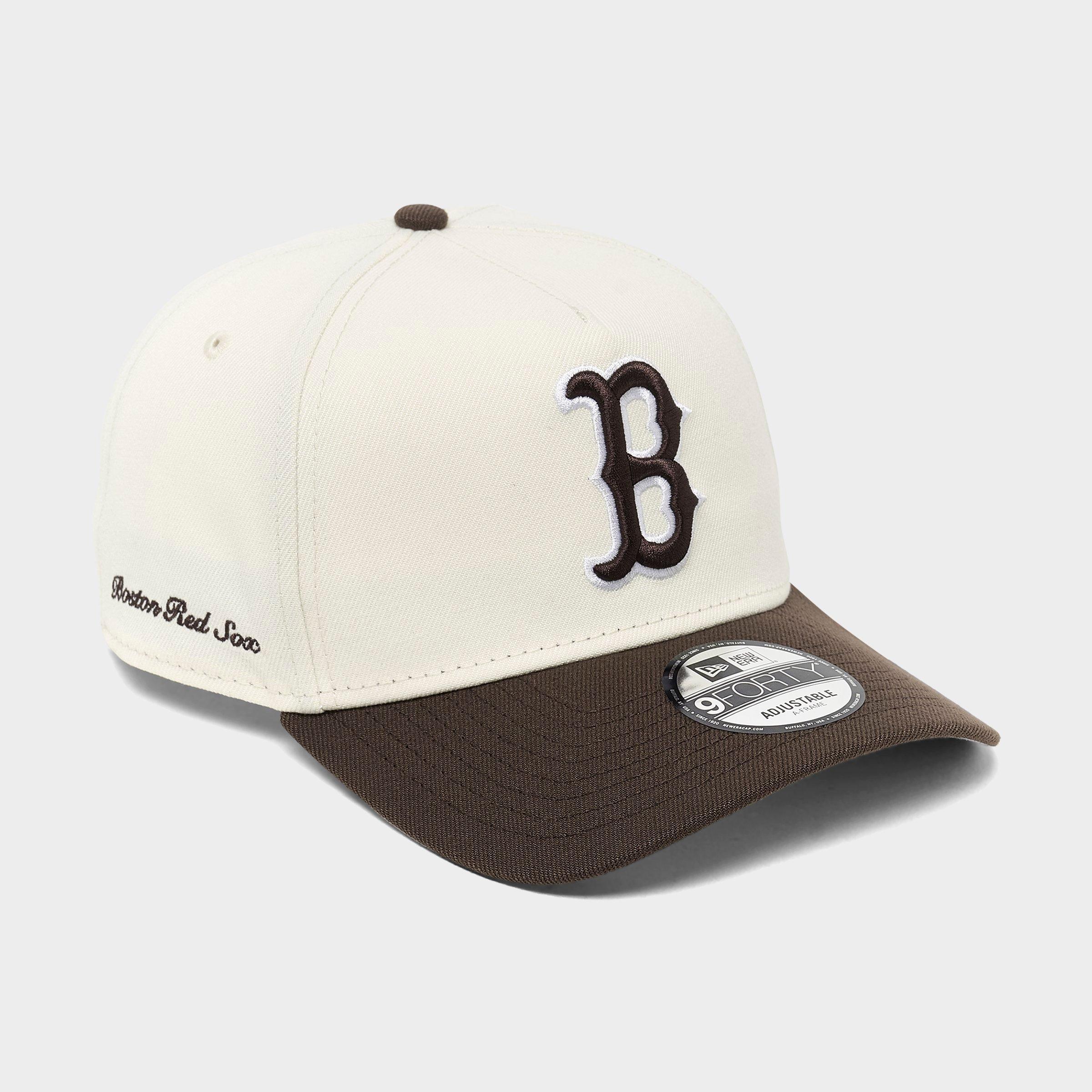 New Era Boston Red Sox MLB Walnut 9FORTY A-Frame Snapback Hat in Chrome/Walnut