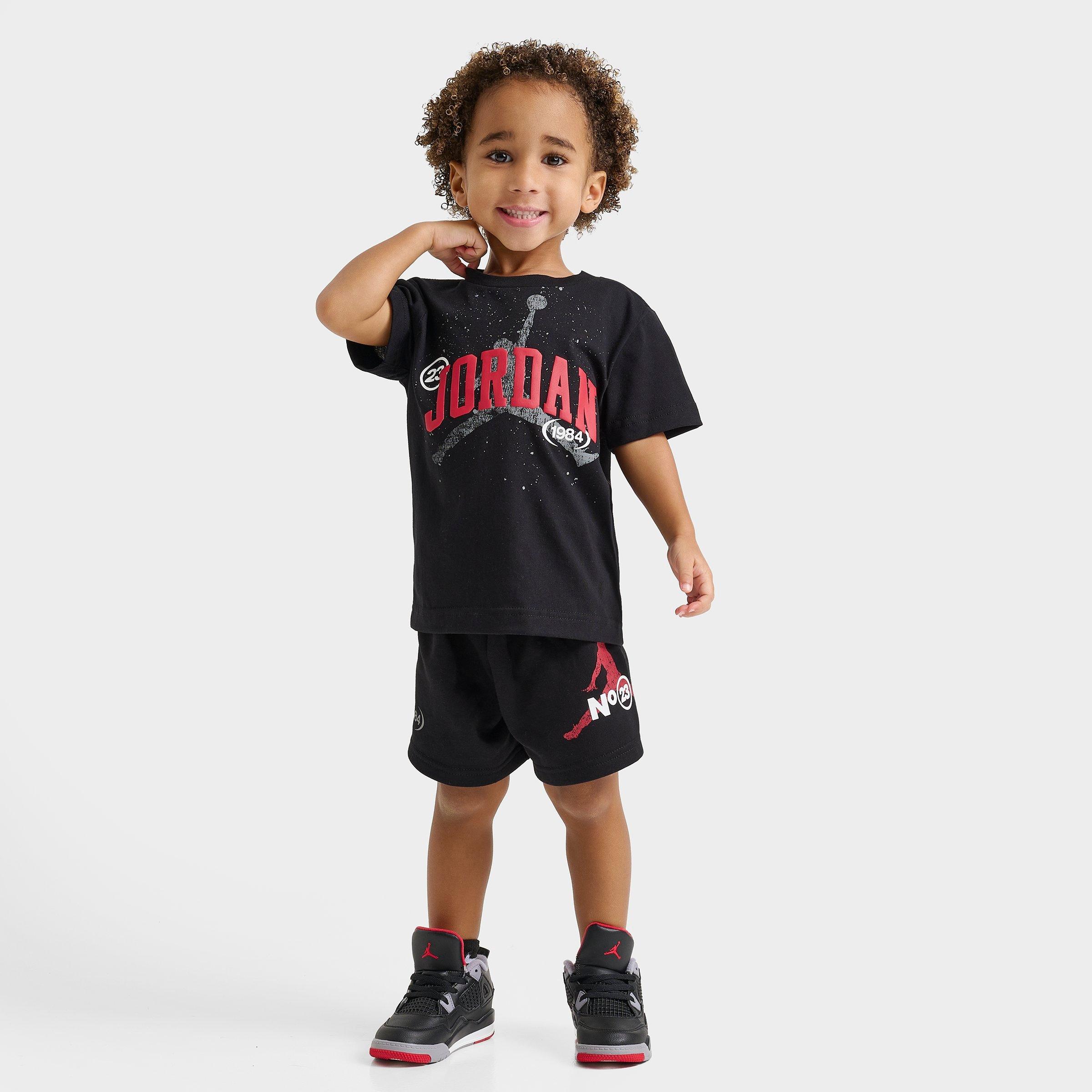 Jordan Boys Toddler Jumpman 1984 French Terry Short Set in Black Size: 2T
