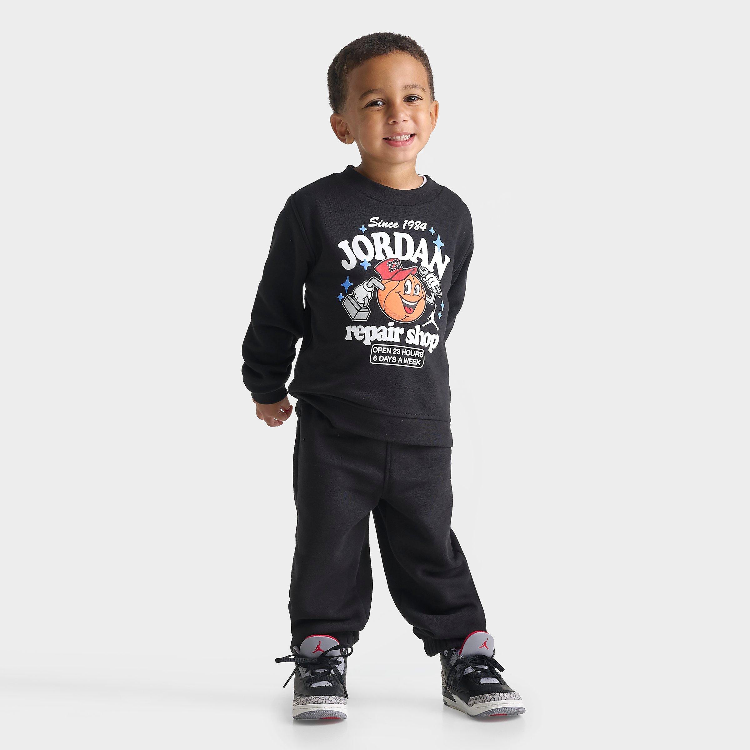 Jordan Kids Toddler Repair Shop Crewneck Sweatshirt and Jogger Pants Set