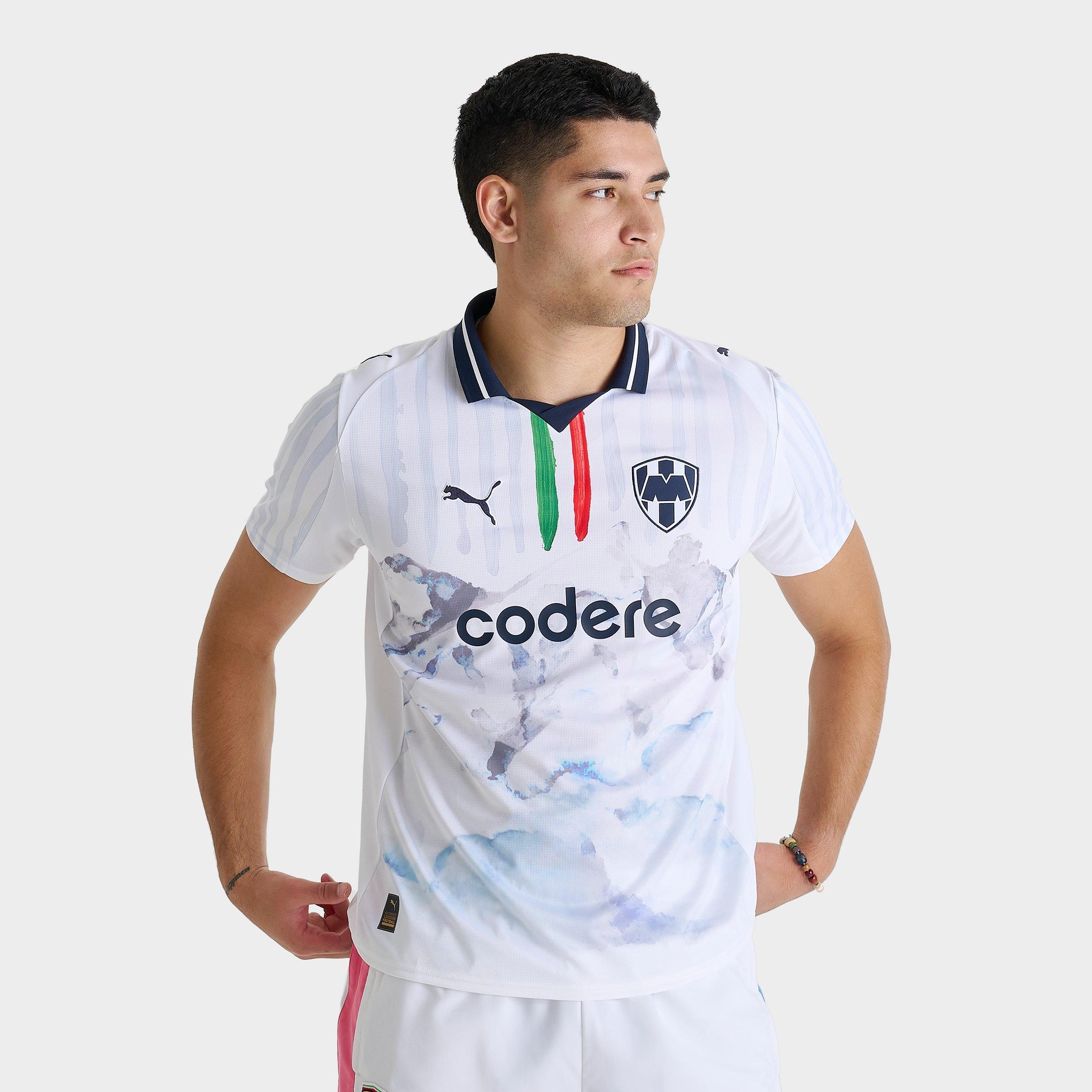 PUMA Men's x KidSuper Studios C. F. Monterrey Replica Soccer Jersey in Puma White/Deep Navy Size: Small