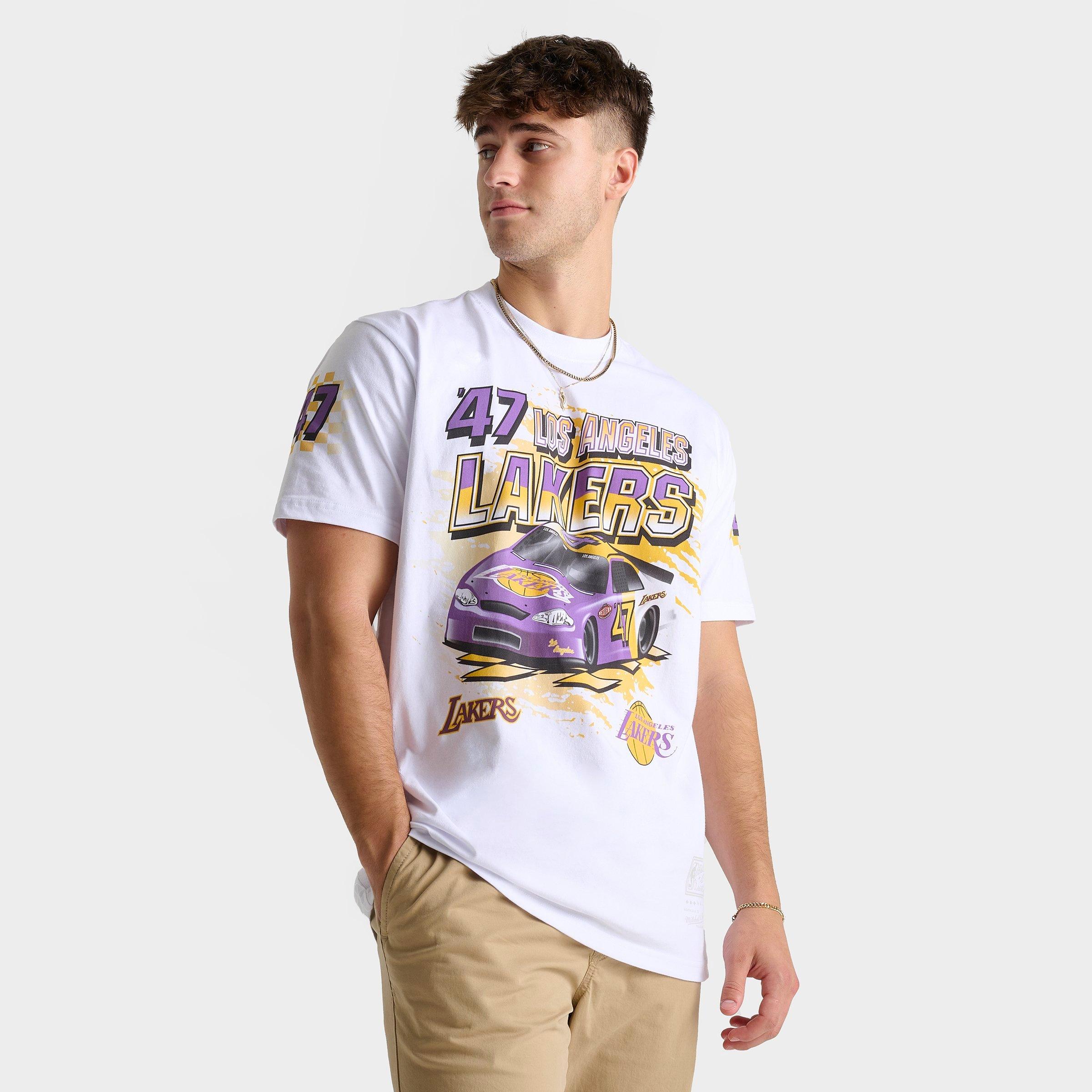 Men's Mitchell & Ness Los Angeles Lakers NBA Speedway Graphic T-Shirt