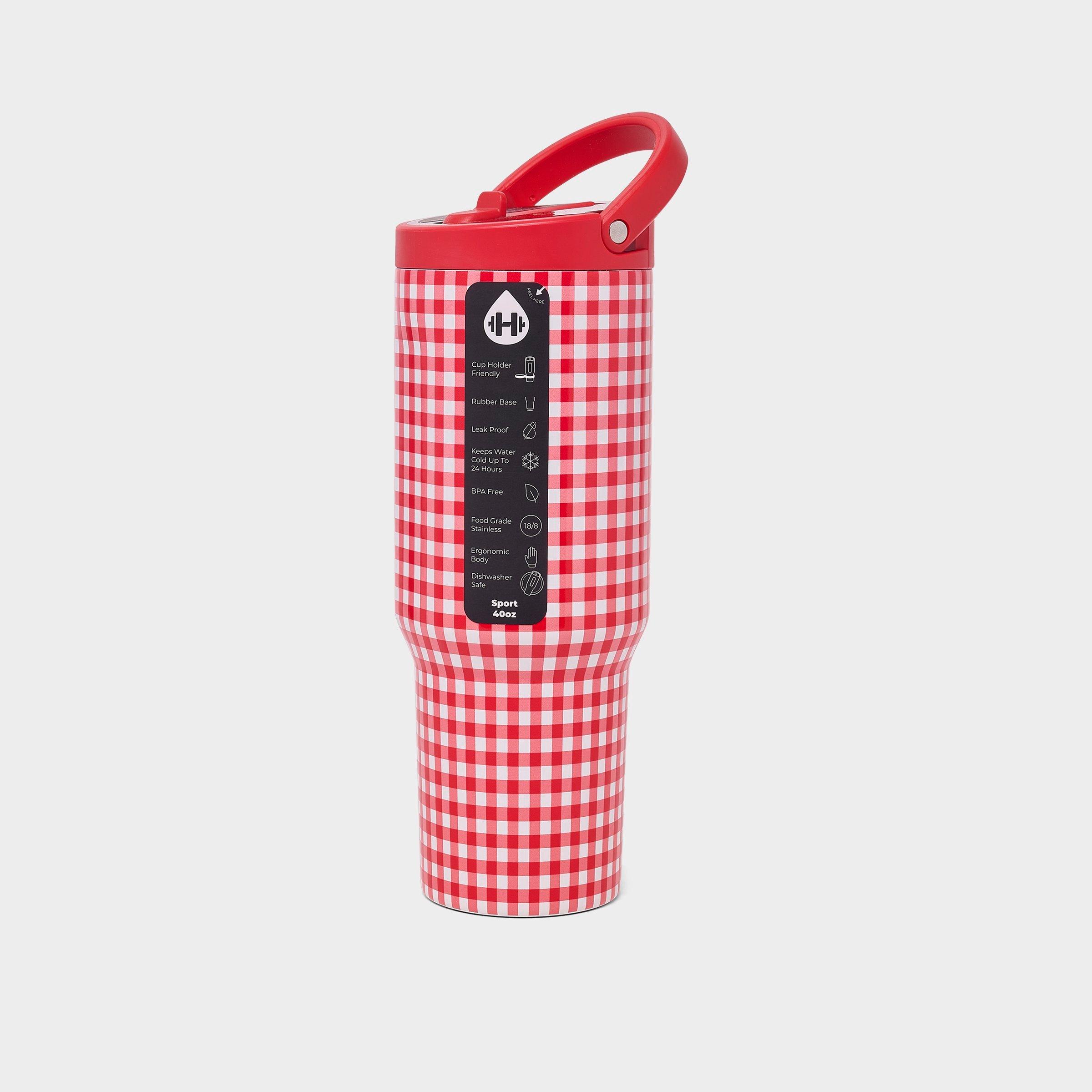 HYDROJUG Sport 40 oz Flip Straw Water Bottle in Summer Picnic Size: 40 Oz.