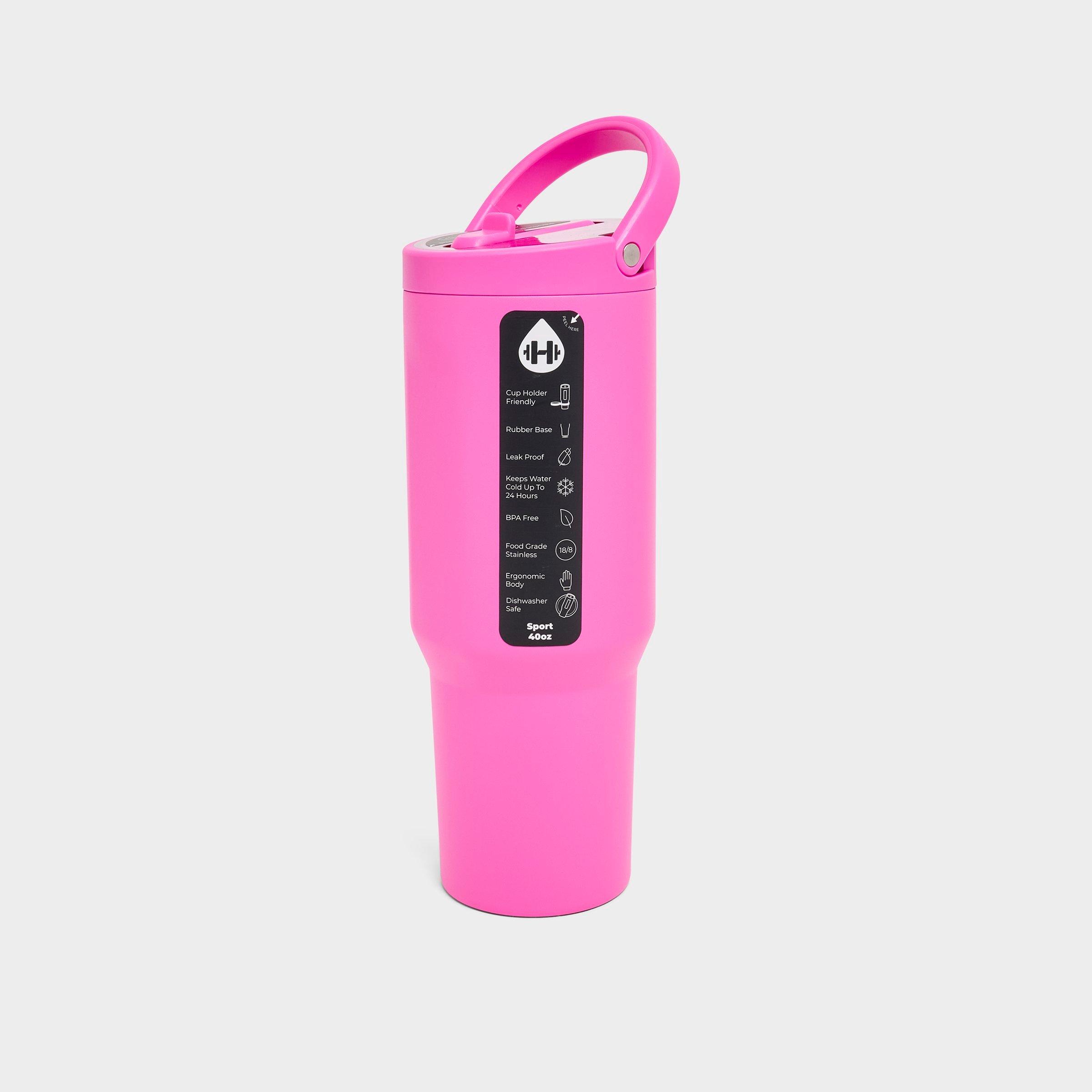 HYDROJUG Sport 40 oz Flip Straw Water Bottle in Razzle Size: 40 Oz.