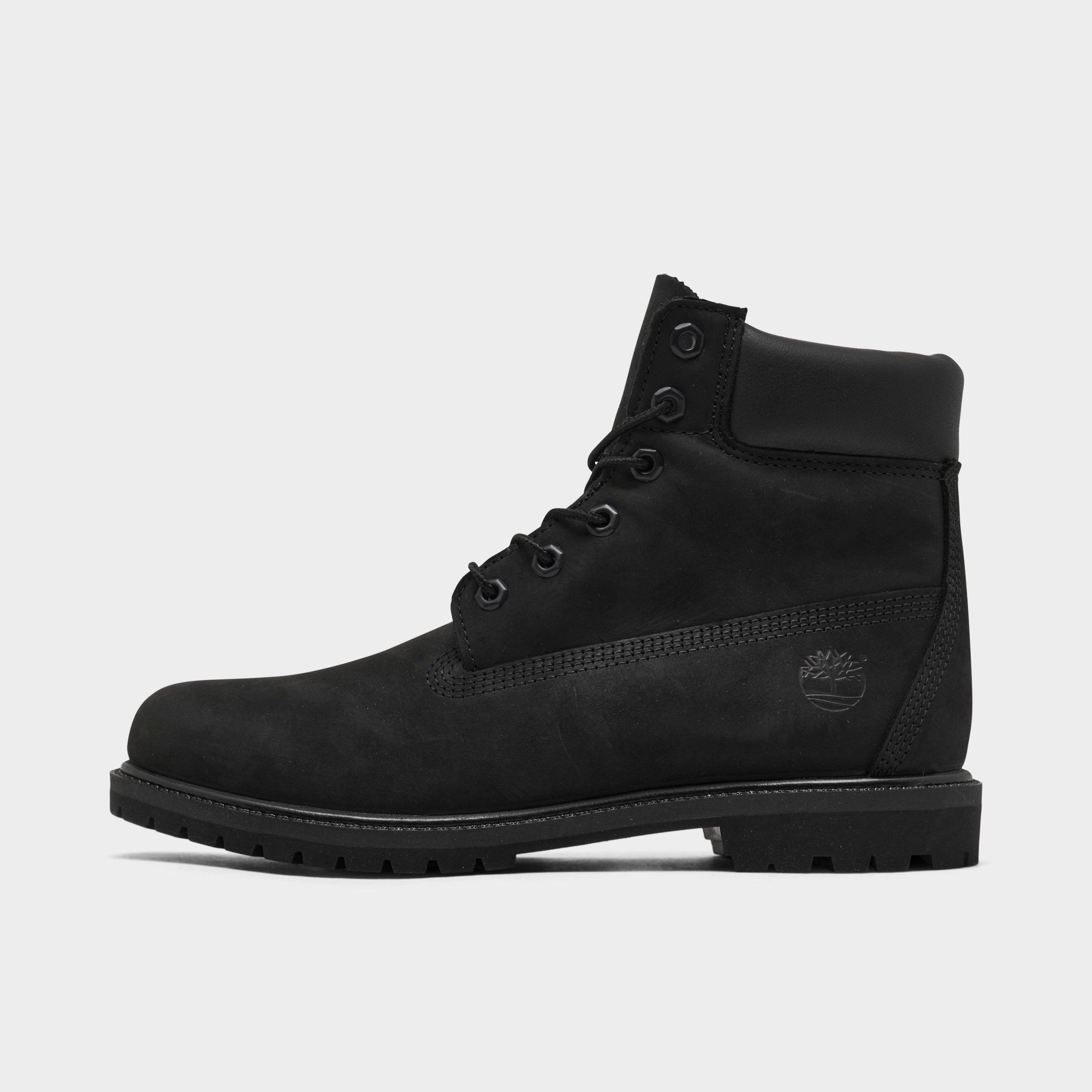 Timberland Women's 6 Inch Premium Waterproof Boots in Black Nubuck Size: 5.5