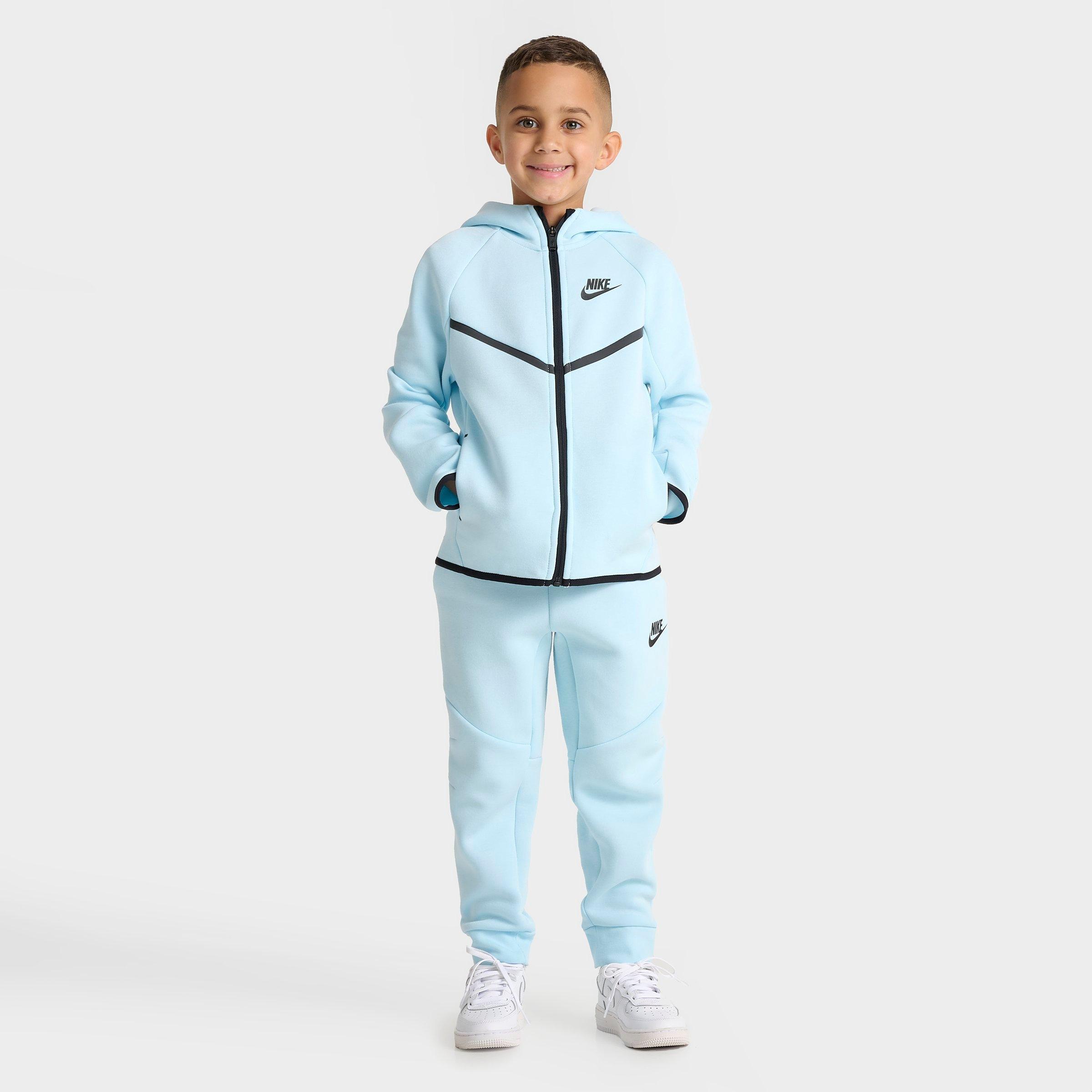 Nike Little Kids Tech Fleece Full-Zip Set in Glacier Blue Size: 4
