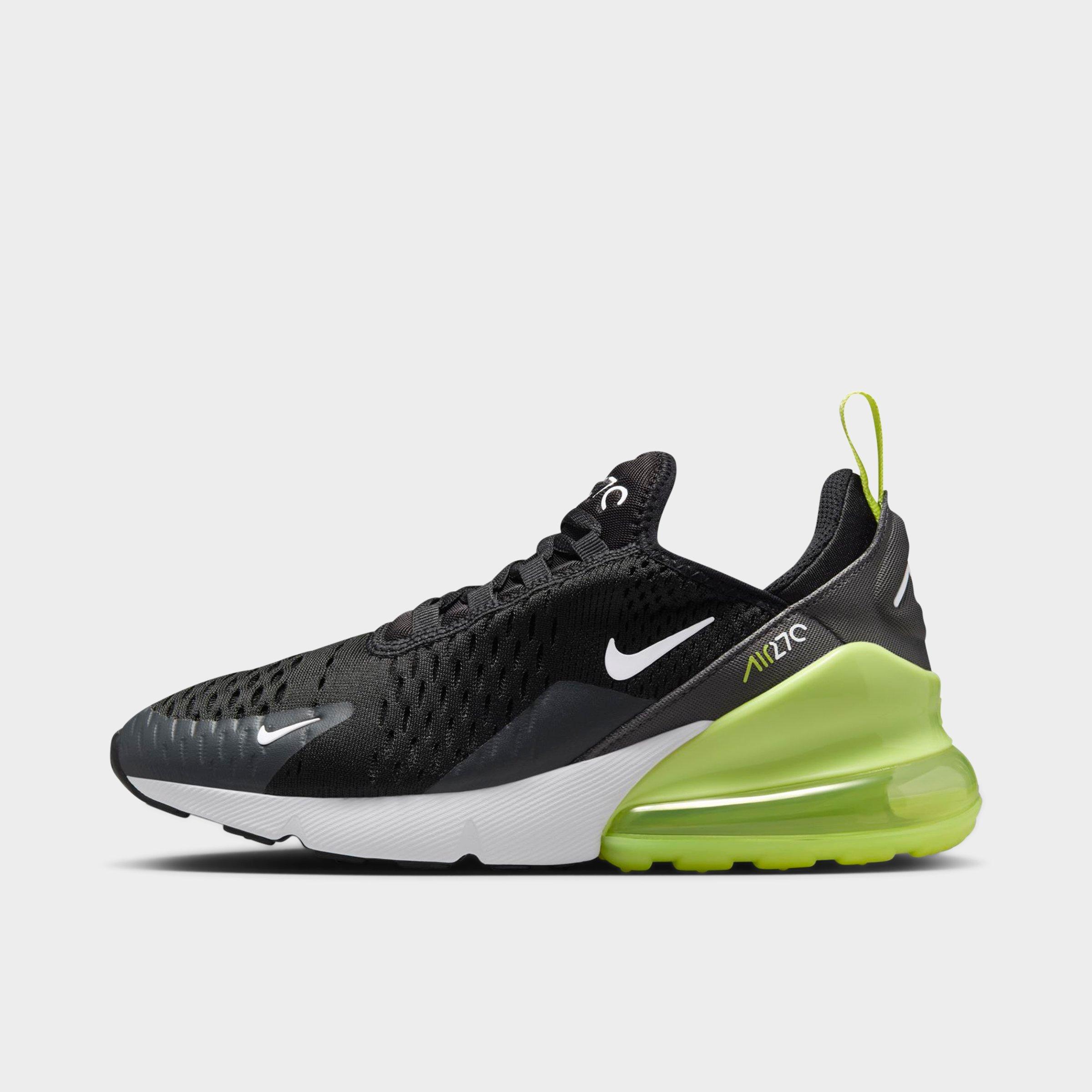 Nike Big Kids Air Max 270 Casual Shoes in Light Lemon Twist/Black/Anthracite Size: 3.5