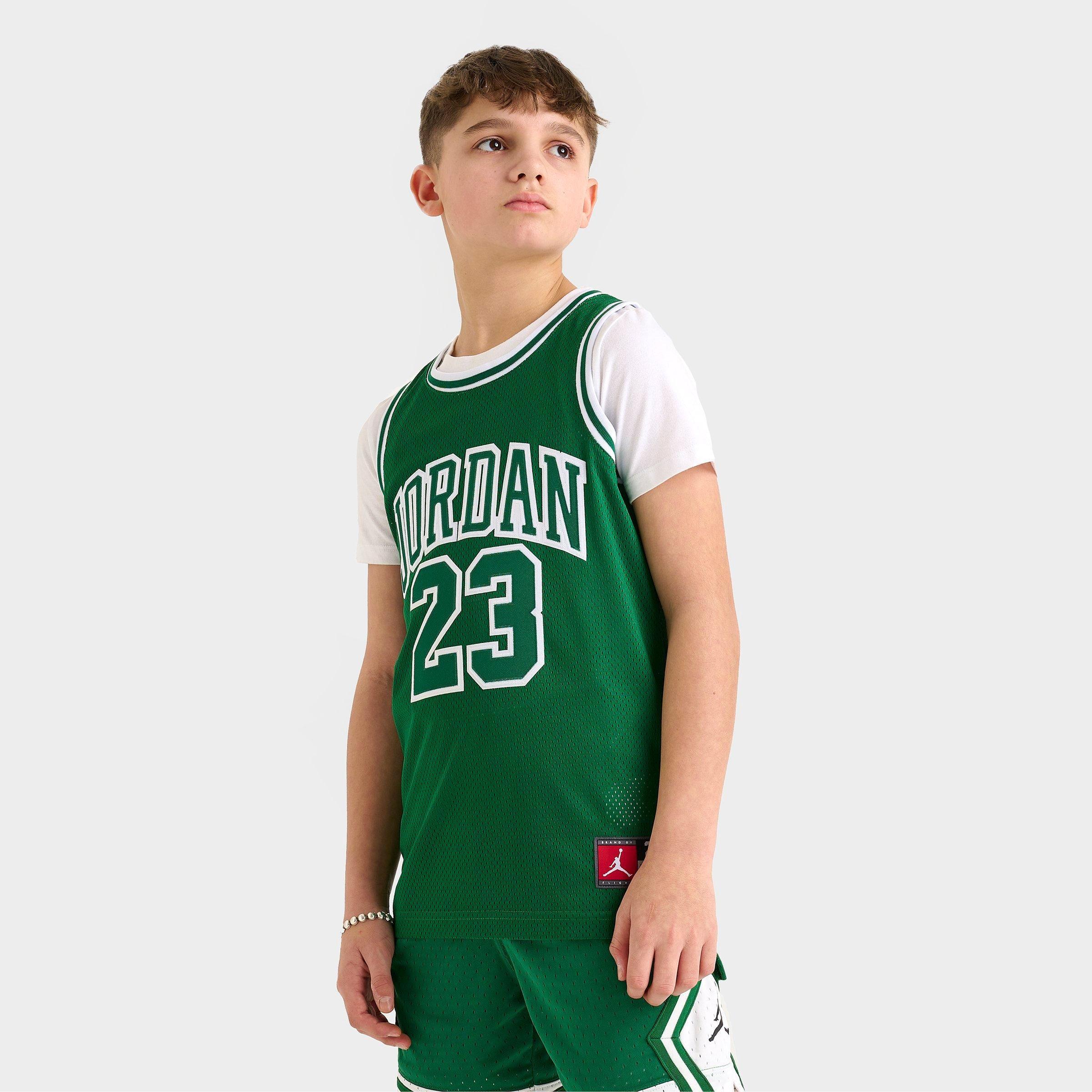 Jordan Kids Basketball Jersey in Pine Green Size: Medium