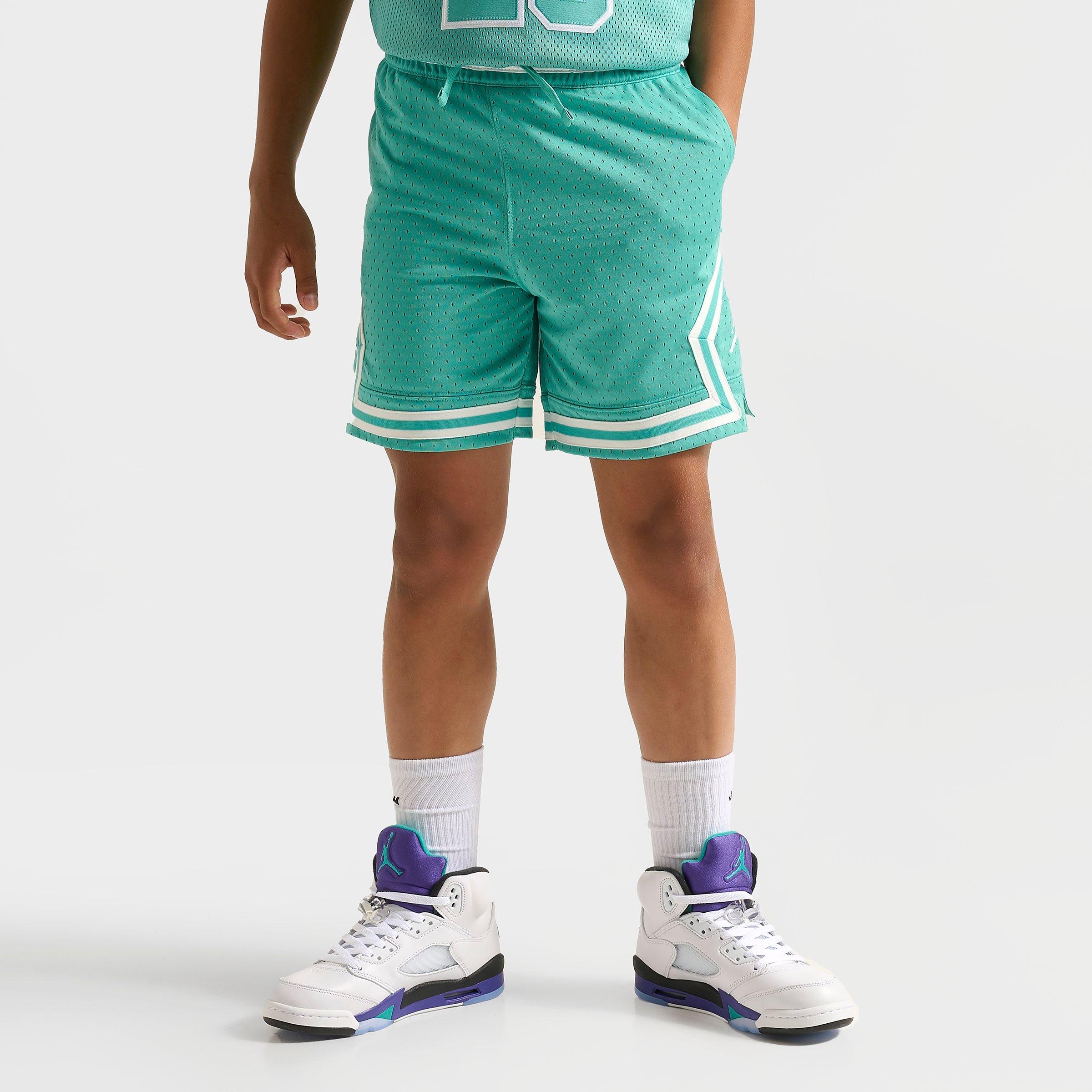 Jordan Kids Dri-FIT Diamond Mesh Basketball Shorts in Washed Teal Size: Small