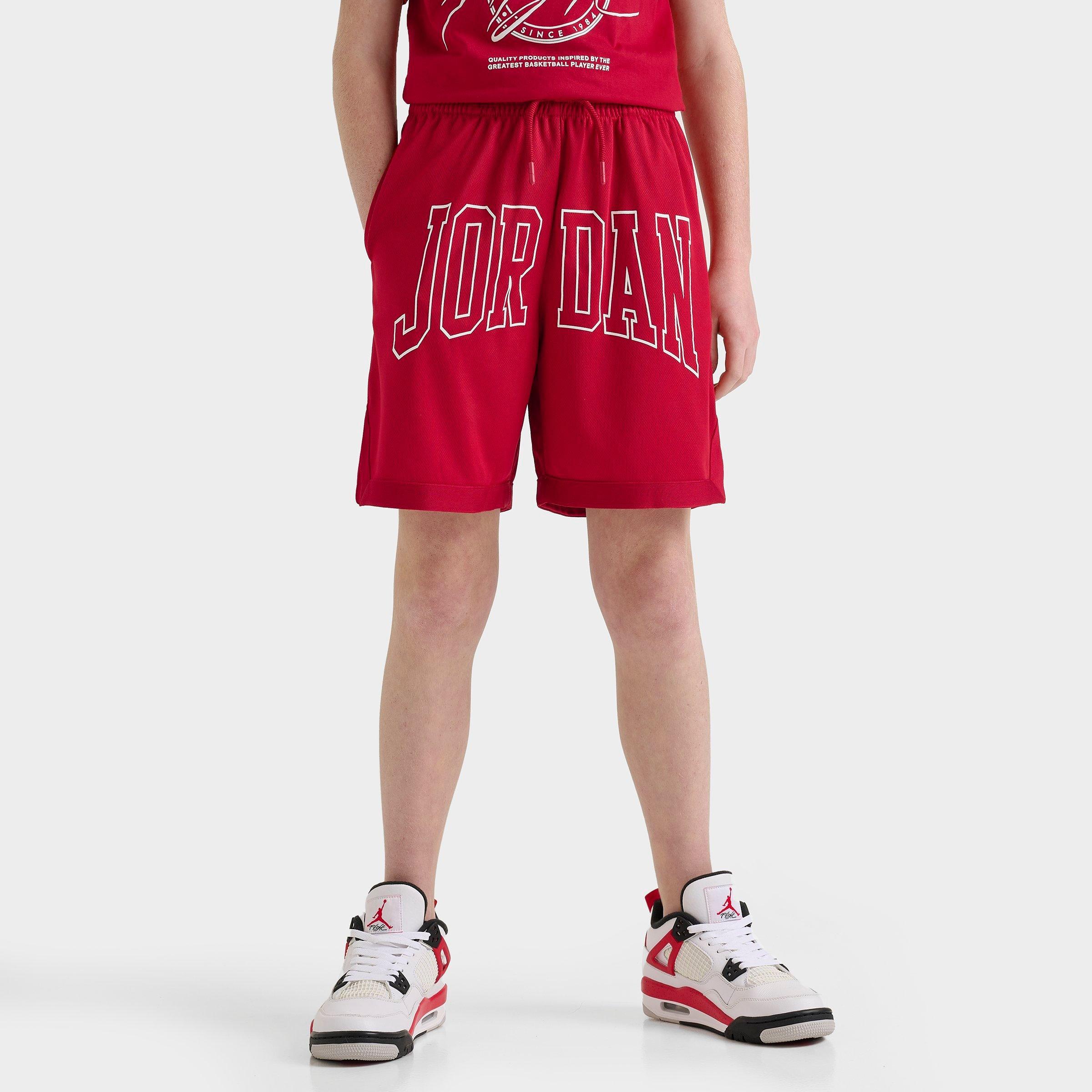 Jordan Kids Beyond The Arc Mesh Basketball Shorts in University Red/White Size: Small