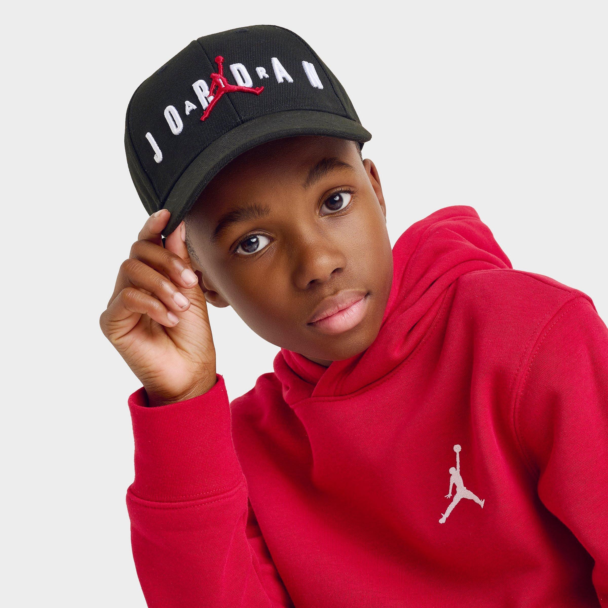 Jordan Kids Structured Strapback Hat in Black