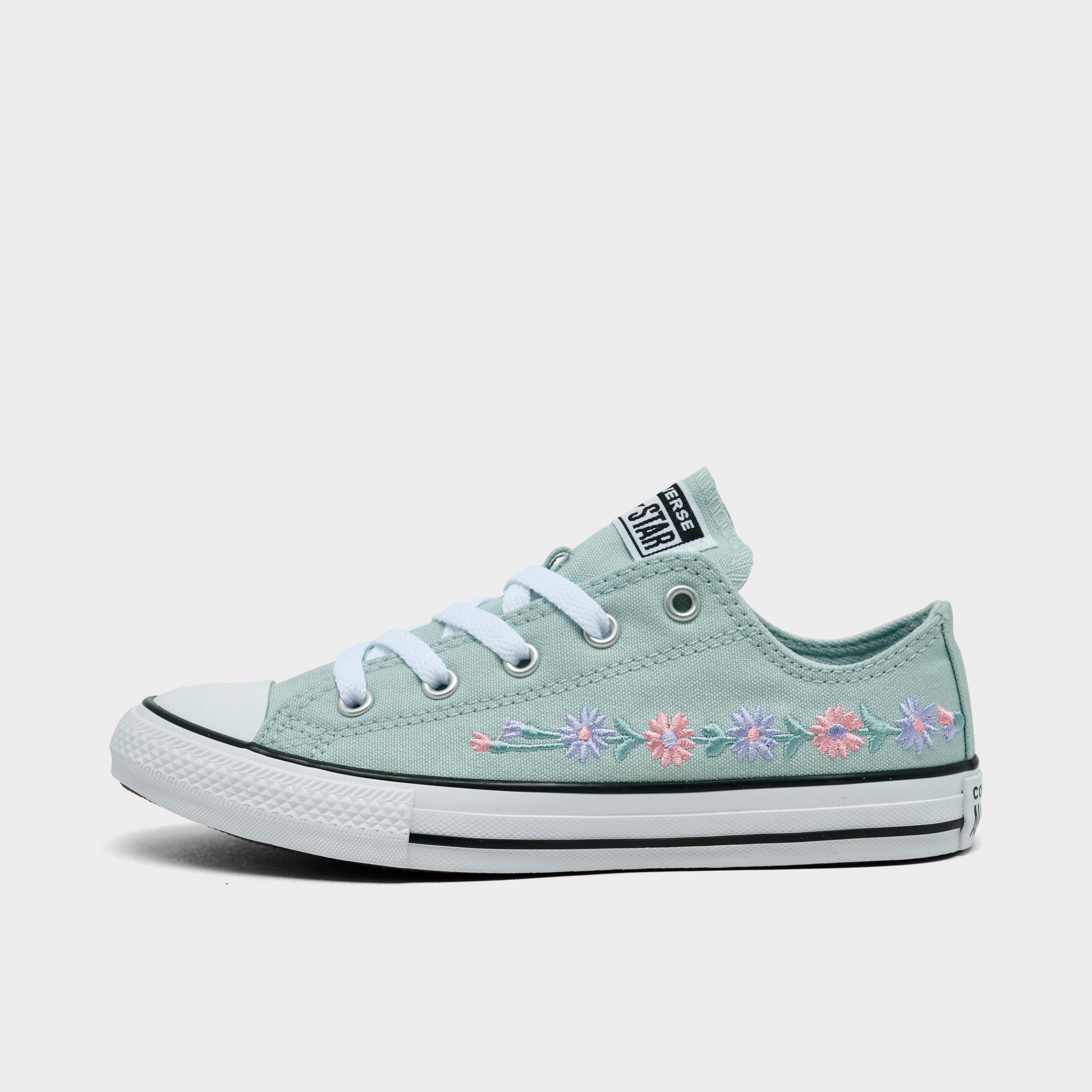 Converse Girls Little Kids Chuck Taylor All Star Low Florals Casual Shoes in You Dew You Size: 1.0