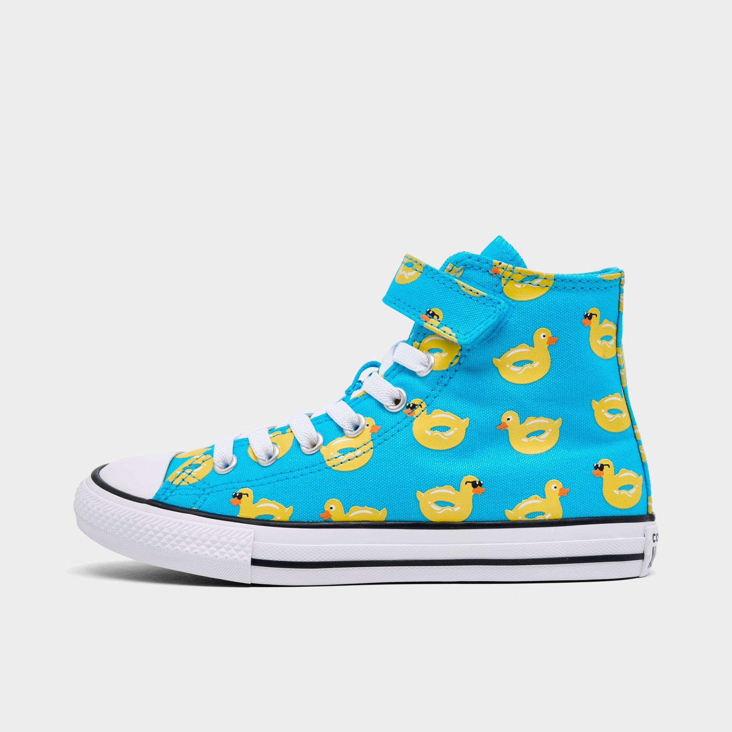 Converse Girls Little Kids Chuck Taylor All Star Pool Party Easy On Casual Shoes in Gnarly Blue/Dandy Lion/White Size: 1.0