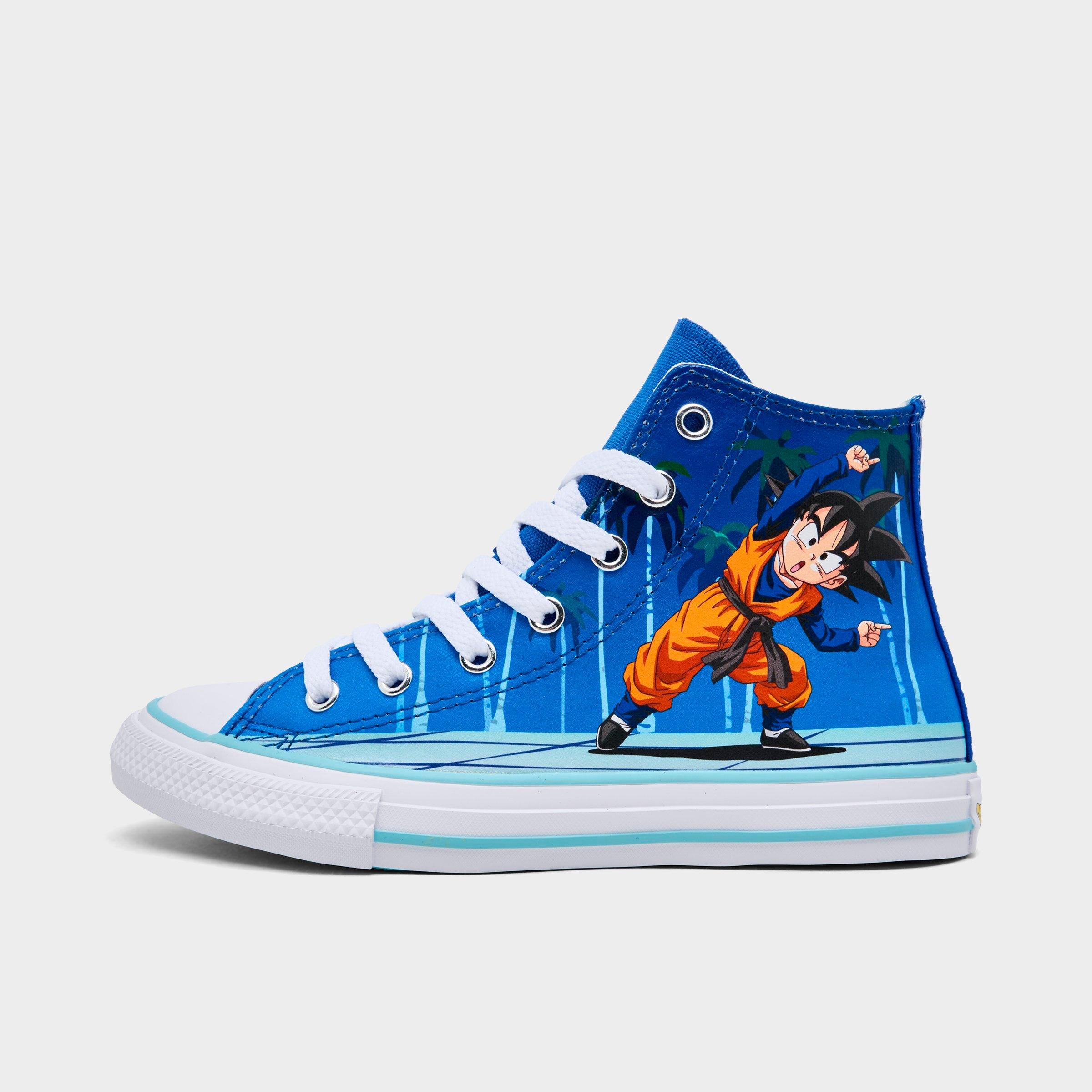 Converse Little Kids x Dragonball Z Chuck Taylor All Star High Top Casual Shoes in Leisure Time/White/Lapis Blue Size: 12.0
