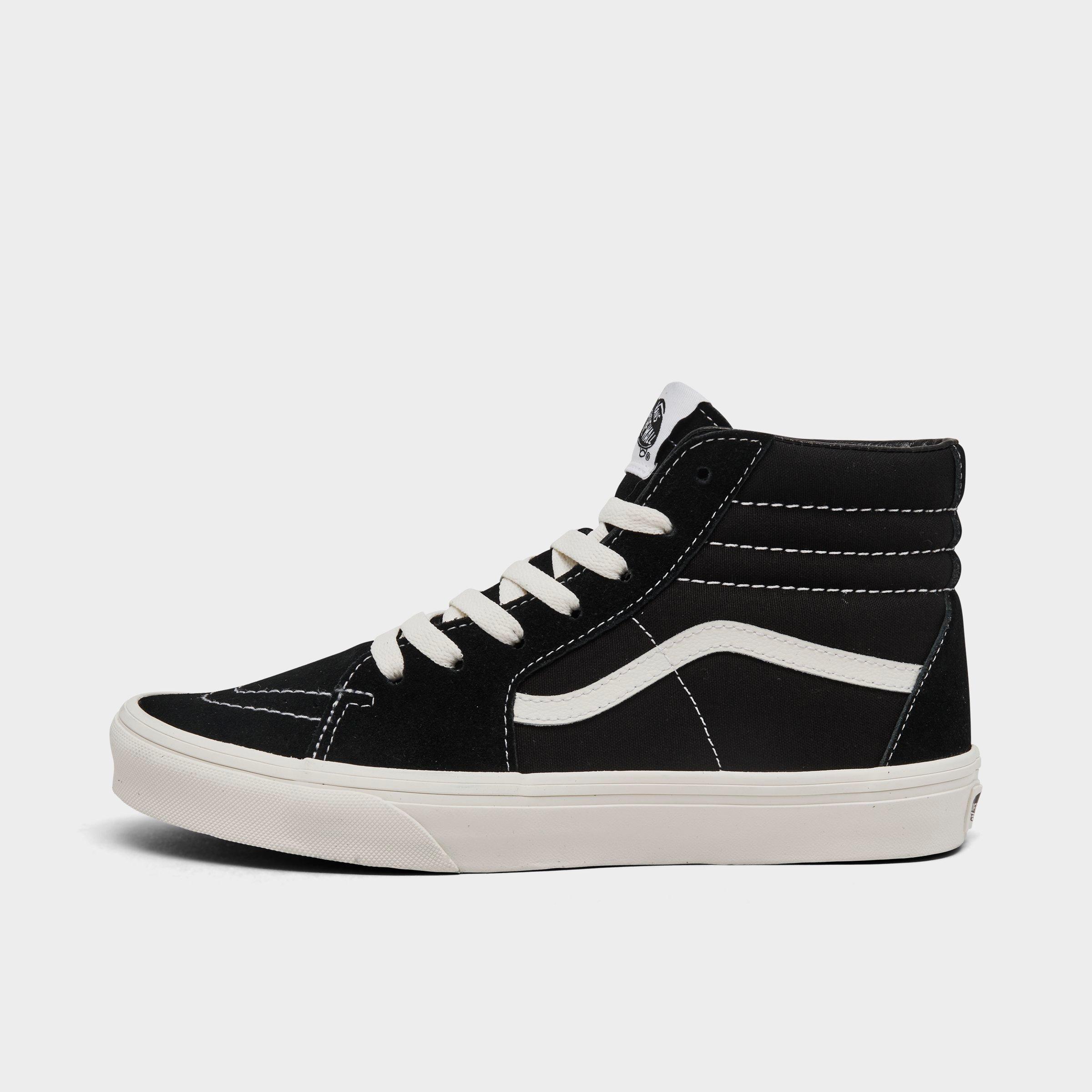 Vans Big Kids Sk8-Hi Casual Shoes in Black/White Size: 4