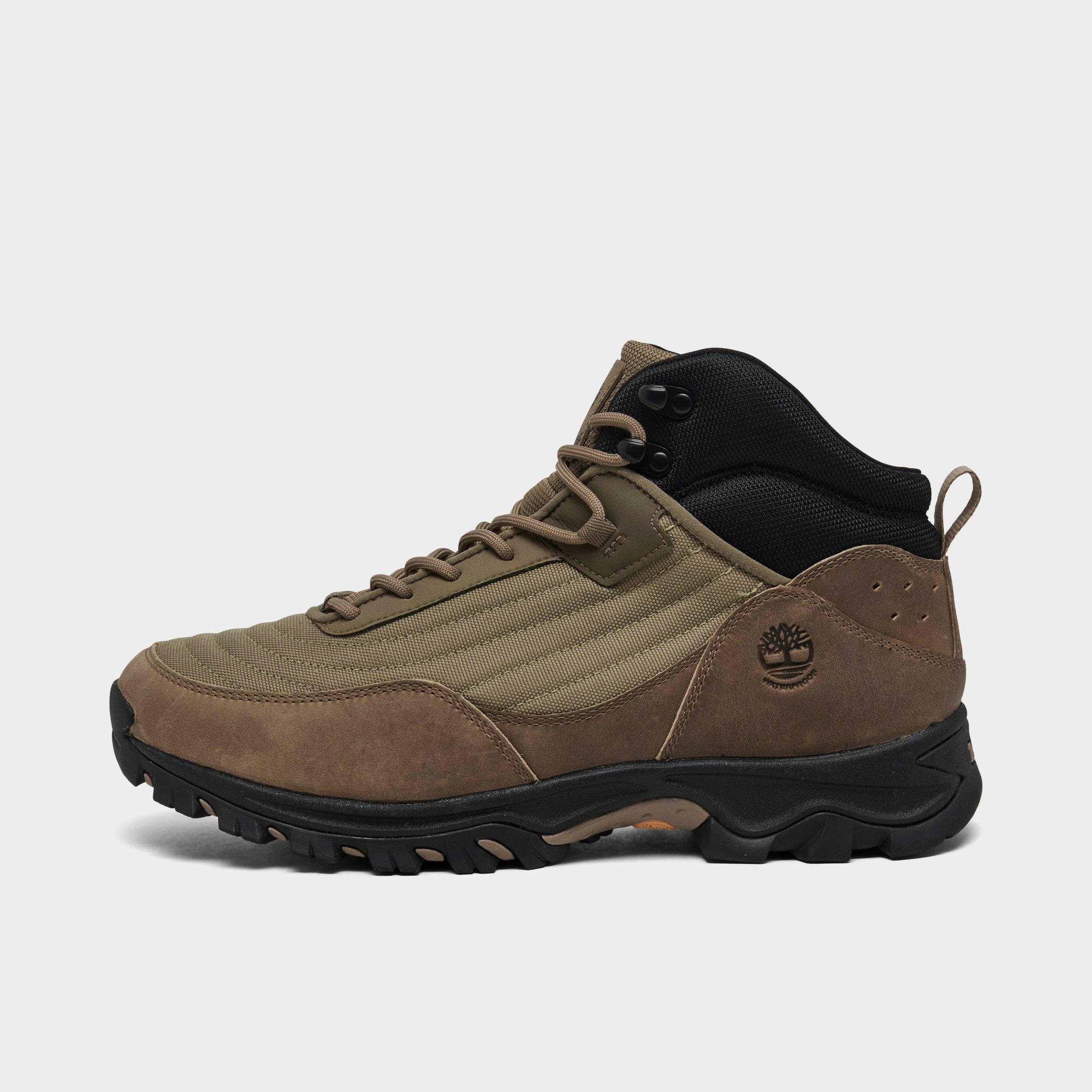 Timberland Men's Mt. Maddsen Mid Waterproof Hiking Boots in Beige Mesh Size: 9.0