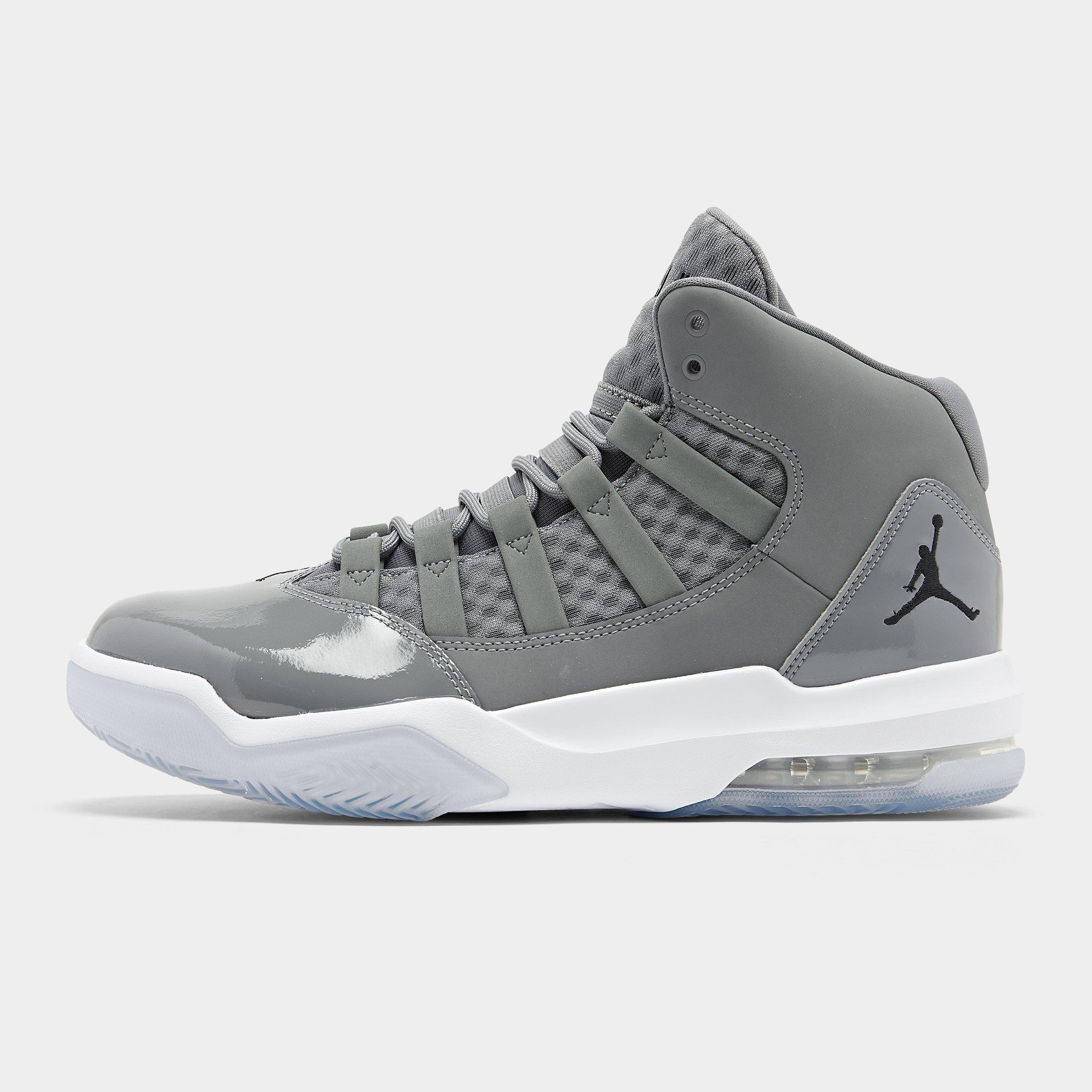 Jordan Men's Max Aura Casual Shoes in Cool Grey/Black/White Size: 10.0