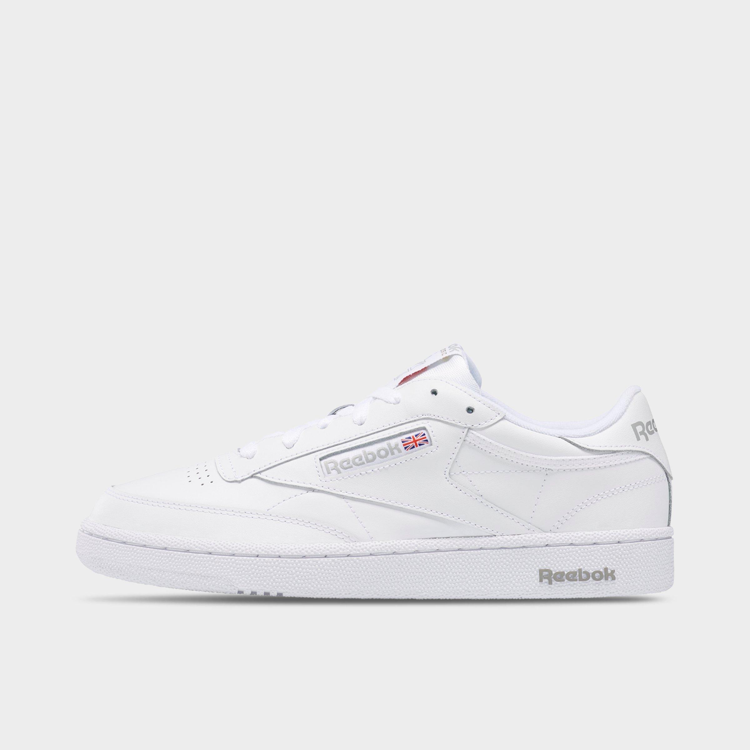 Reebok Men's Club C 85 Casual Shoes in White/Sheer Grey Size: 6.5