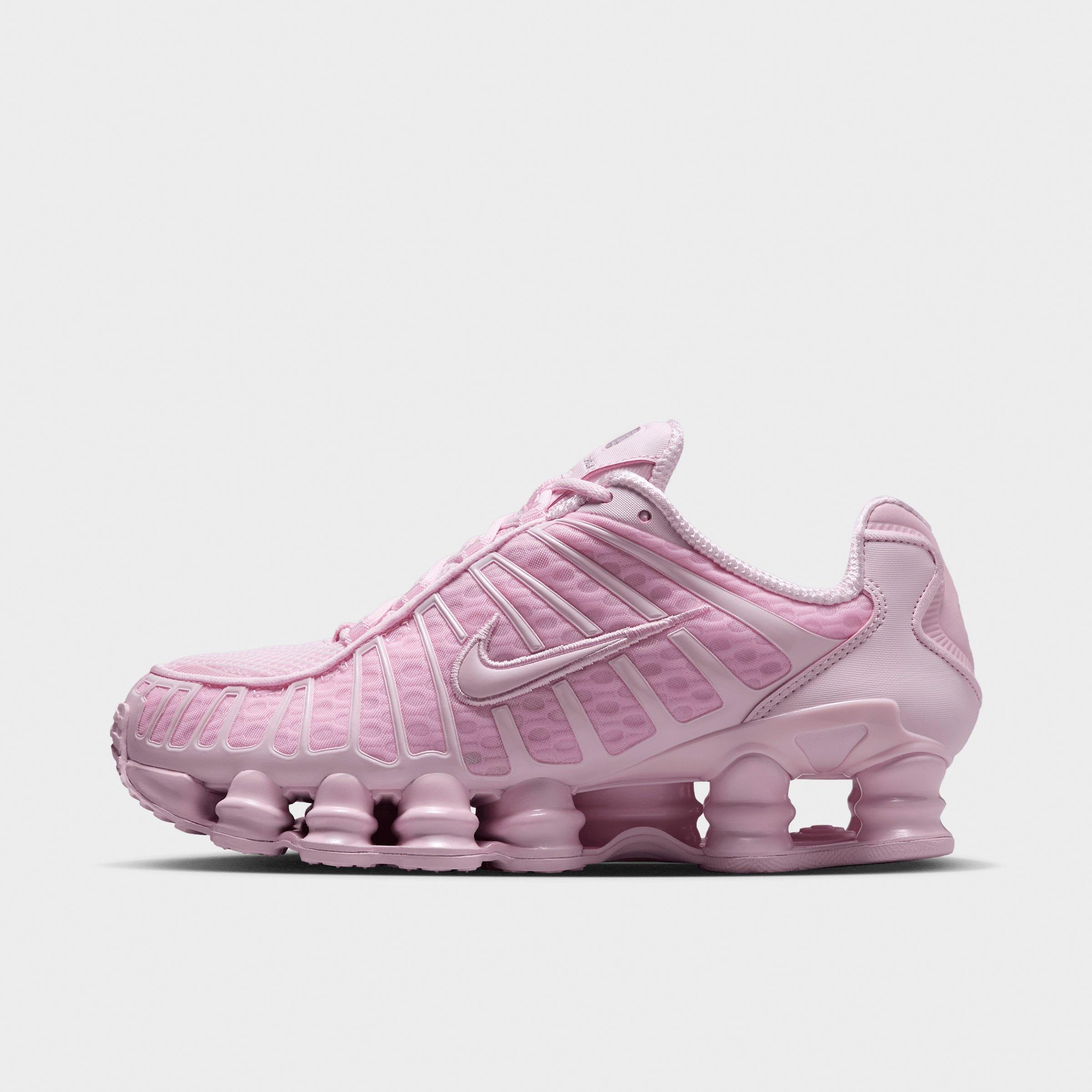 Nike Women's Shox TL Casual Shoes in Pink Foam/Metallic Silver/Pink Foam Size: 5.5