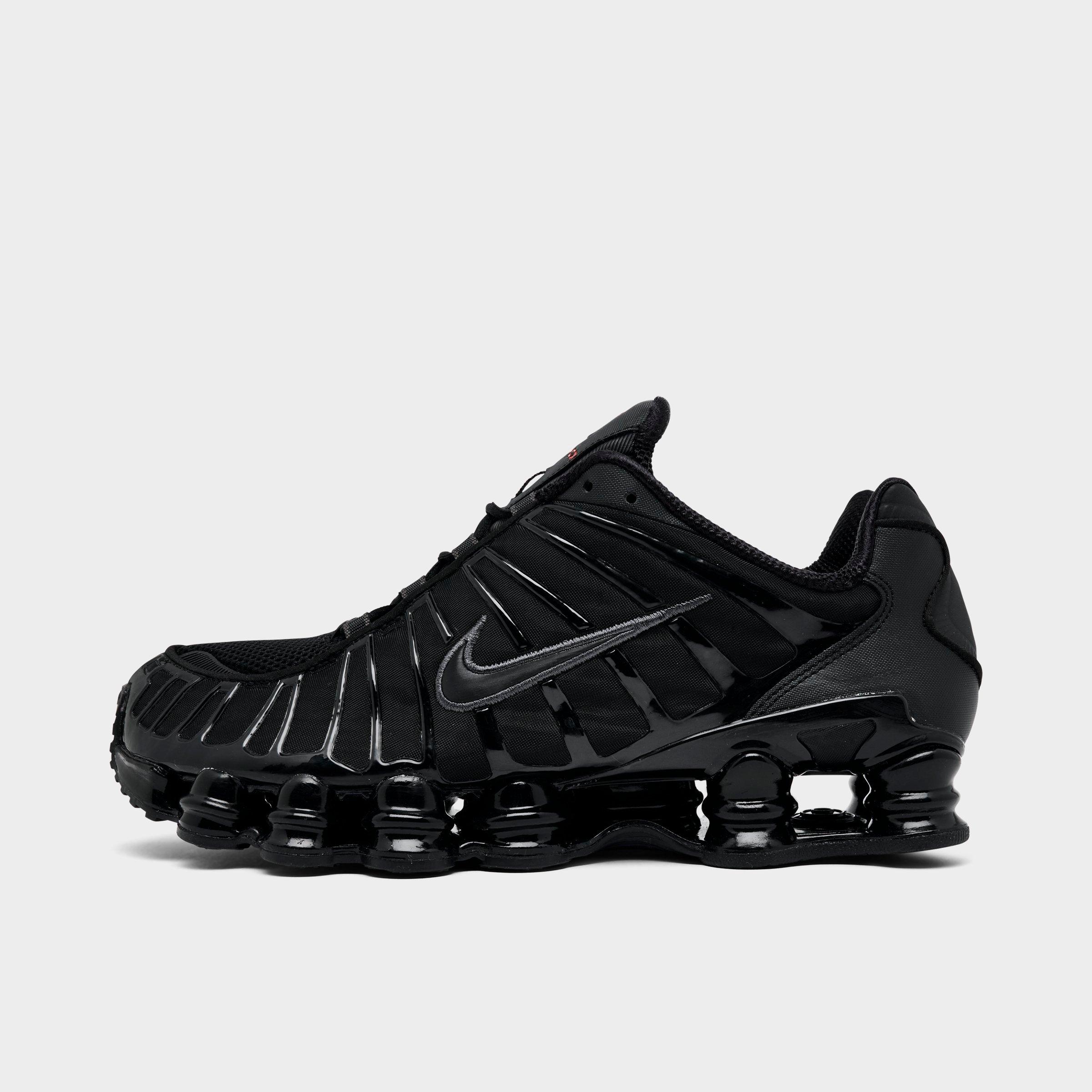 Nike Men's Shox TL Casual Shoes in Black/Metallic Hematite/Max Orange Size: 7.5