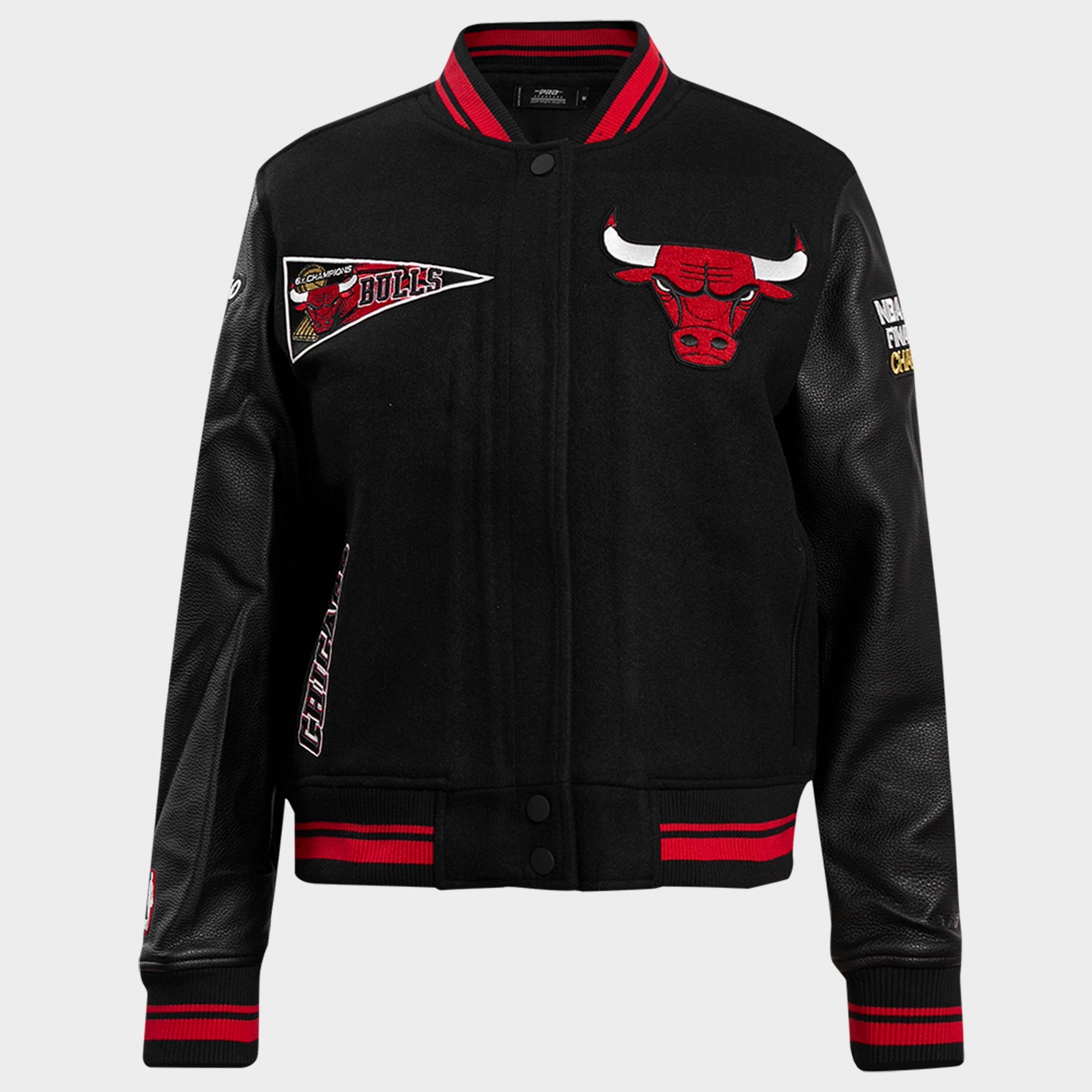 Pro Standard Women's Chicago Bulls NBA Retro Classic Rib Wool Varsity Jacket