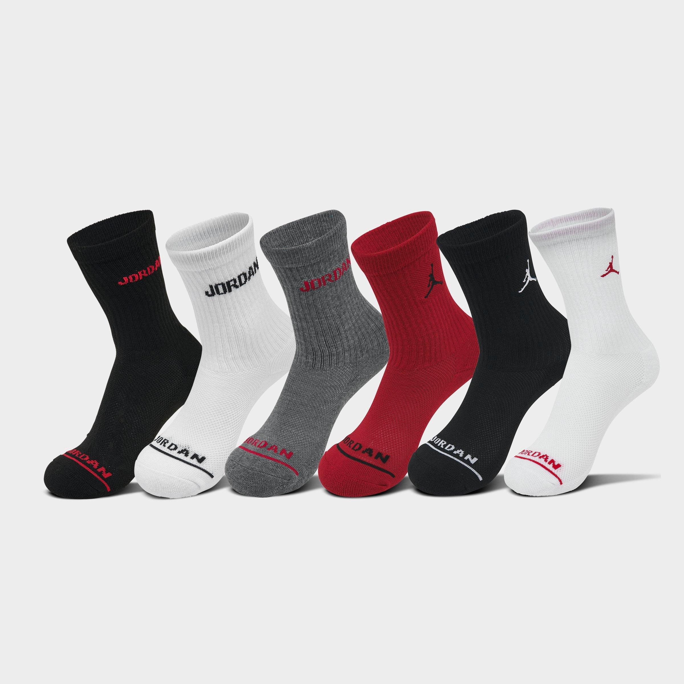 Jordan Kids Legend Crew Socks (6-Pack) Size: 9-11