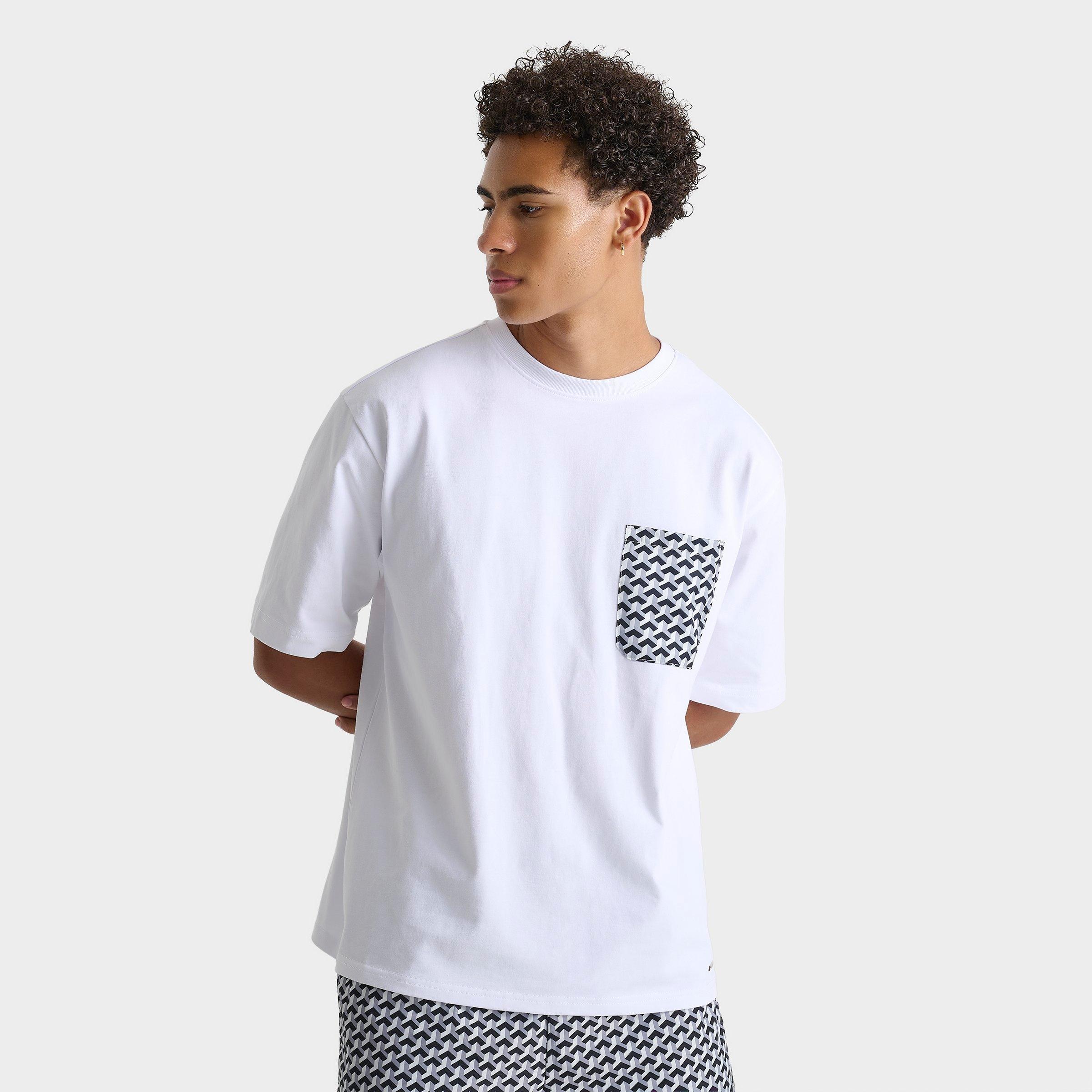 Belier Men's Bélier Illusion Print Pocket T-Shirt in Monochrome Size: Small