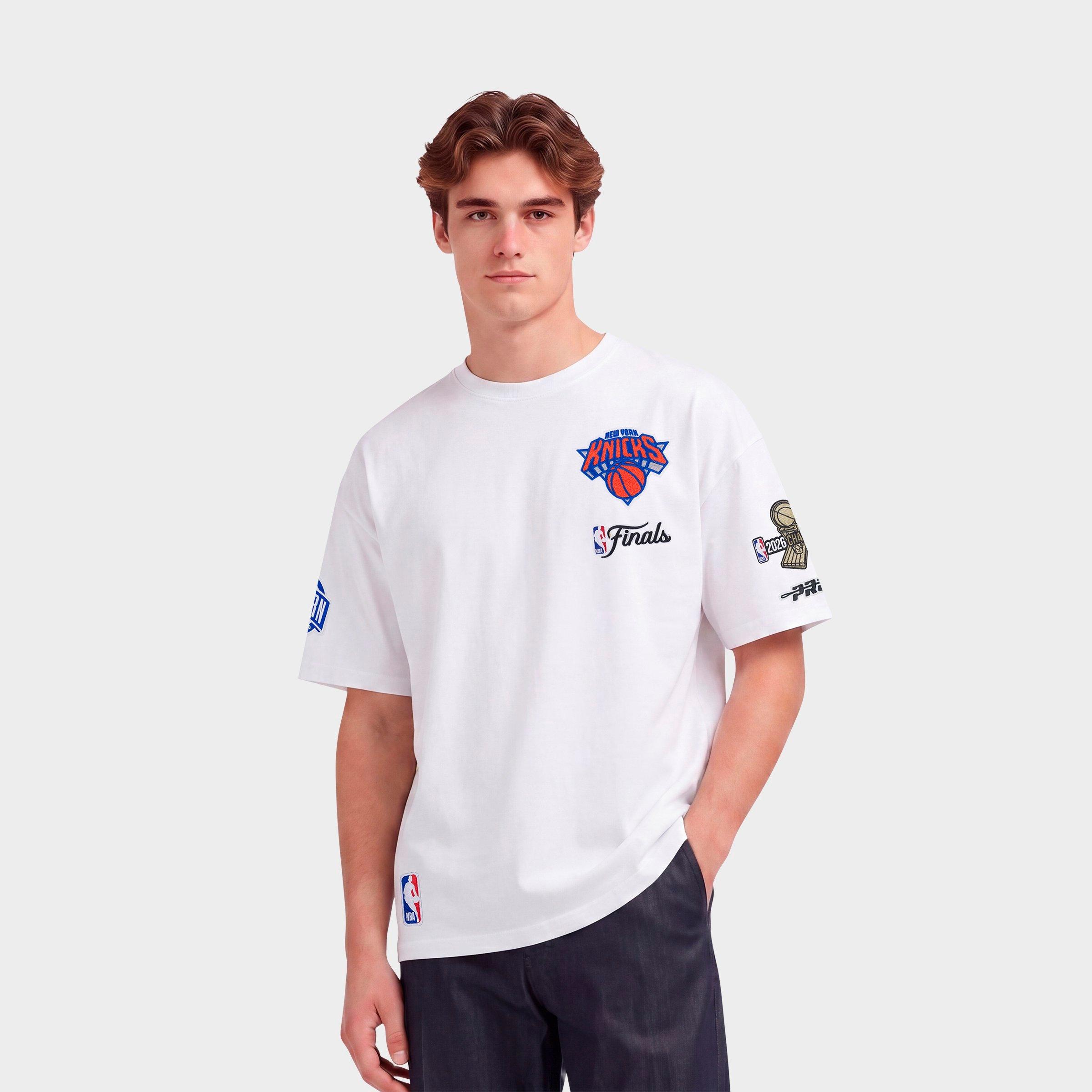 Pro Standard Men's New York Knicks NBA Championsip 2026 T-Shirt in White Size: Small