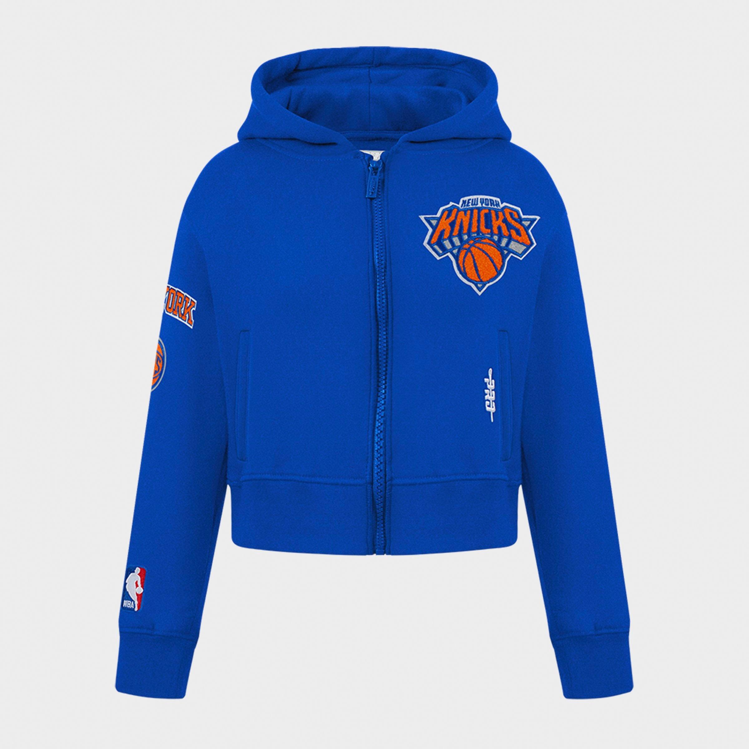 Pro Standard Girls Big Kids New York Knicks NBA Classic Full-Zip Hoodie in Royal Blue Size: 5
