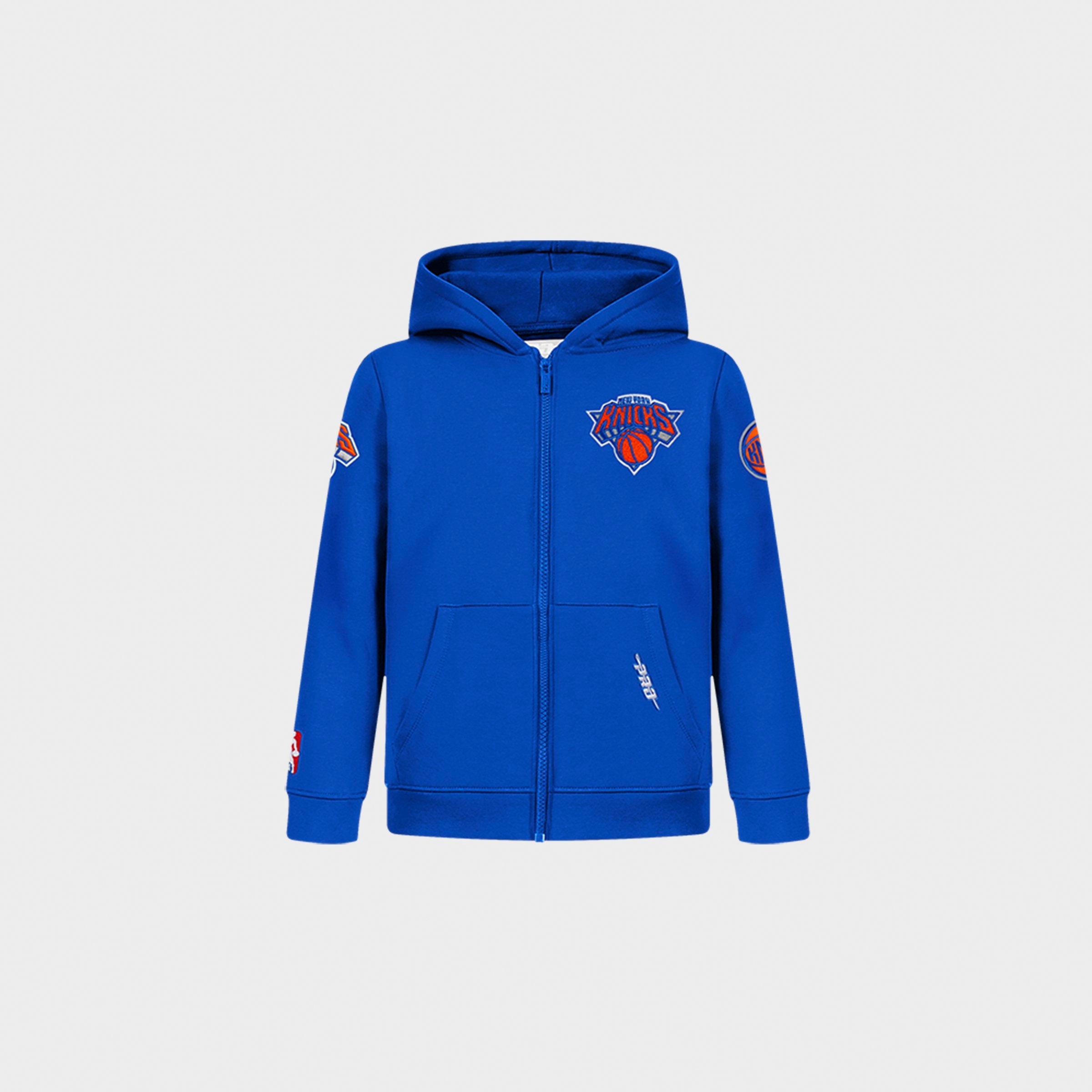 Pro Standard Kids Toddler New York Knicks NBA Full-Zip Hoodie in Royal Blue Size: 2T