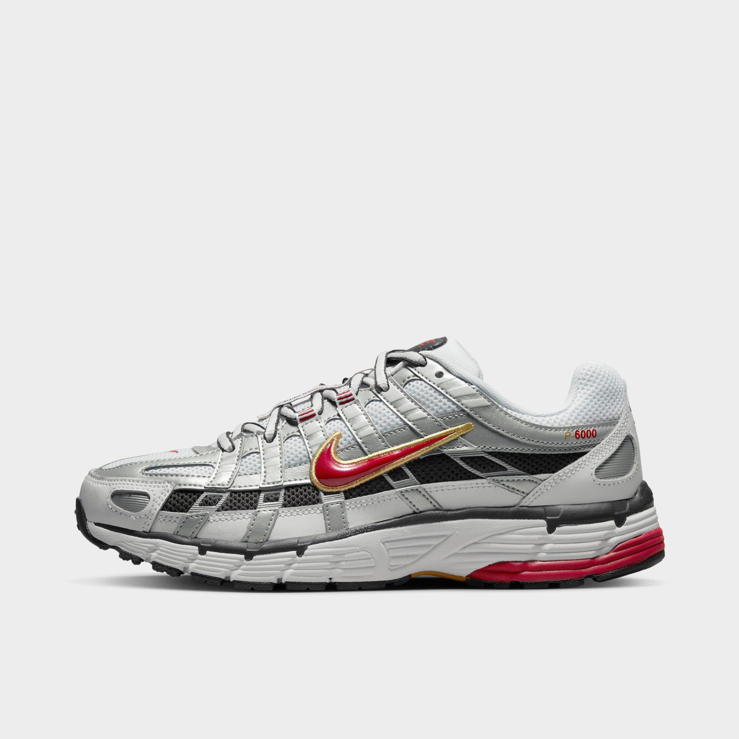 Nike Women's P-6000 Casual Shoes in White/Varsity Red/Metallic Platinum Size: 5.5