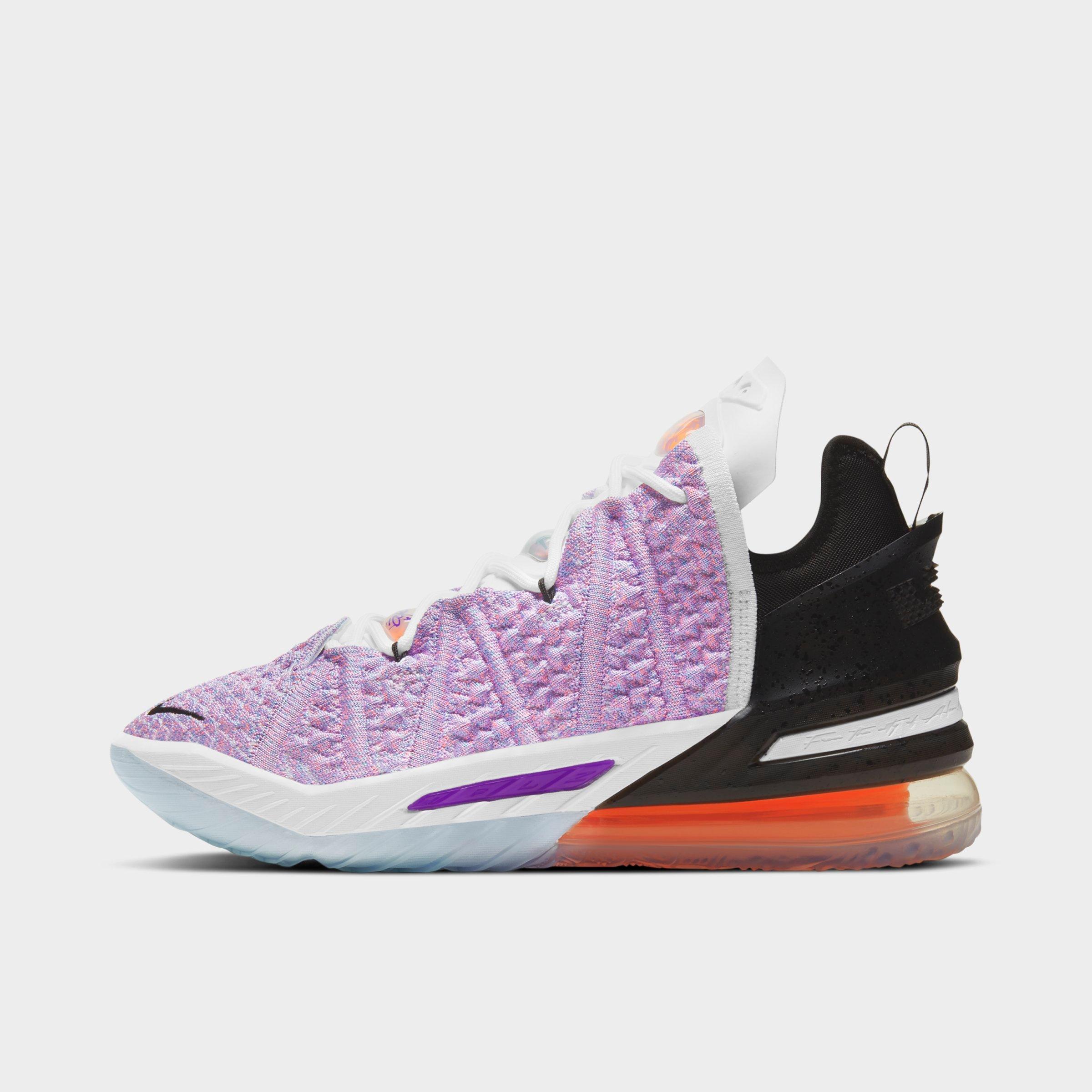 pink and white lebron shoes