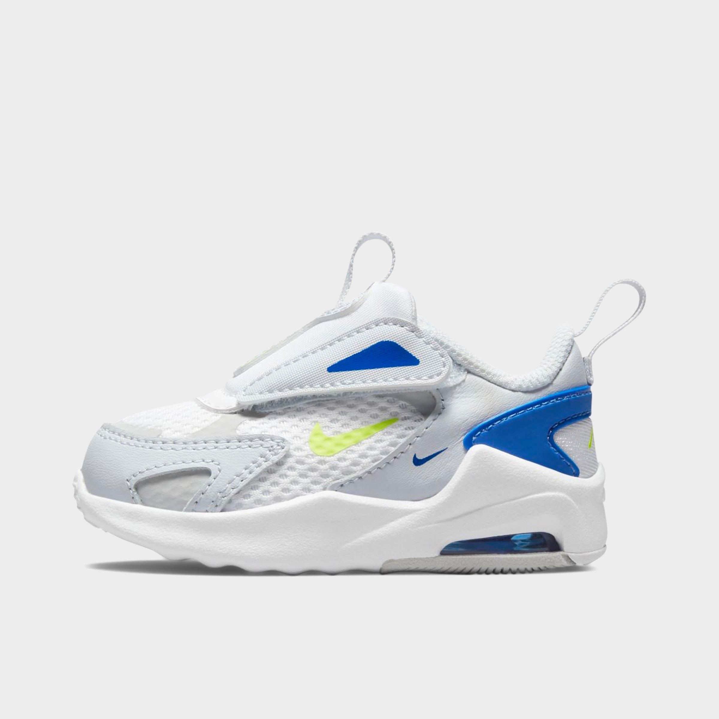 Nike Kids Toddler Air Max Bolt Casual Shoes in Pure Platinum/Volt/Grey Fog Size: 8