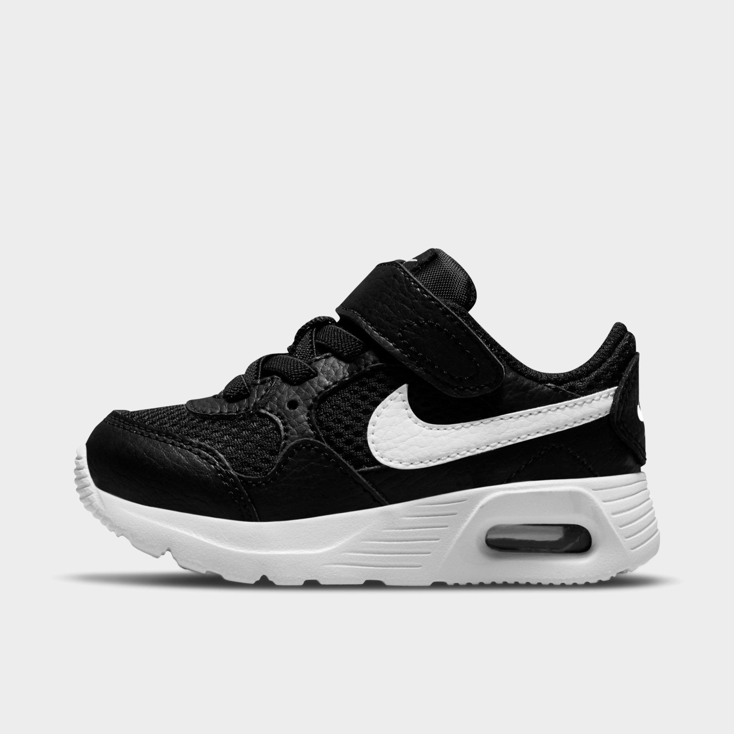 Nike Kids Toddler Air Max SC Casual Shoes in Black/White Size: 4.0