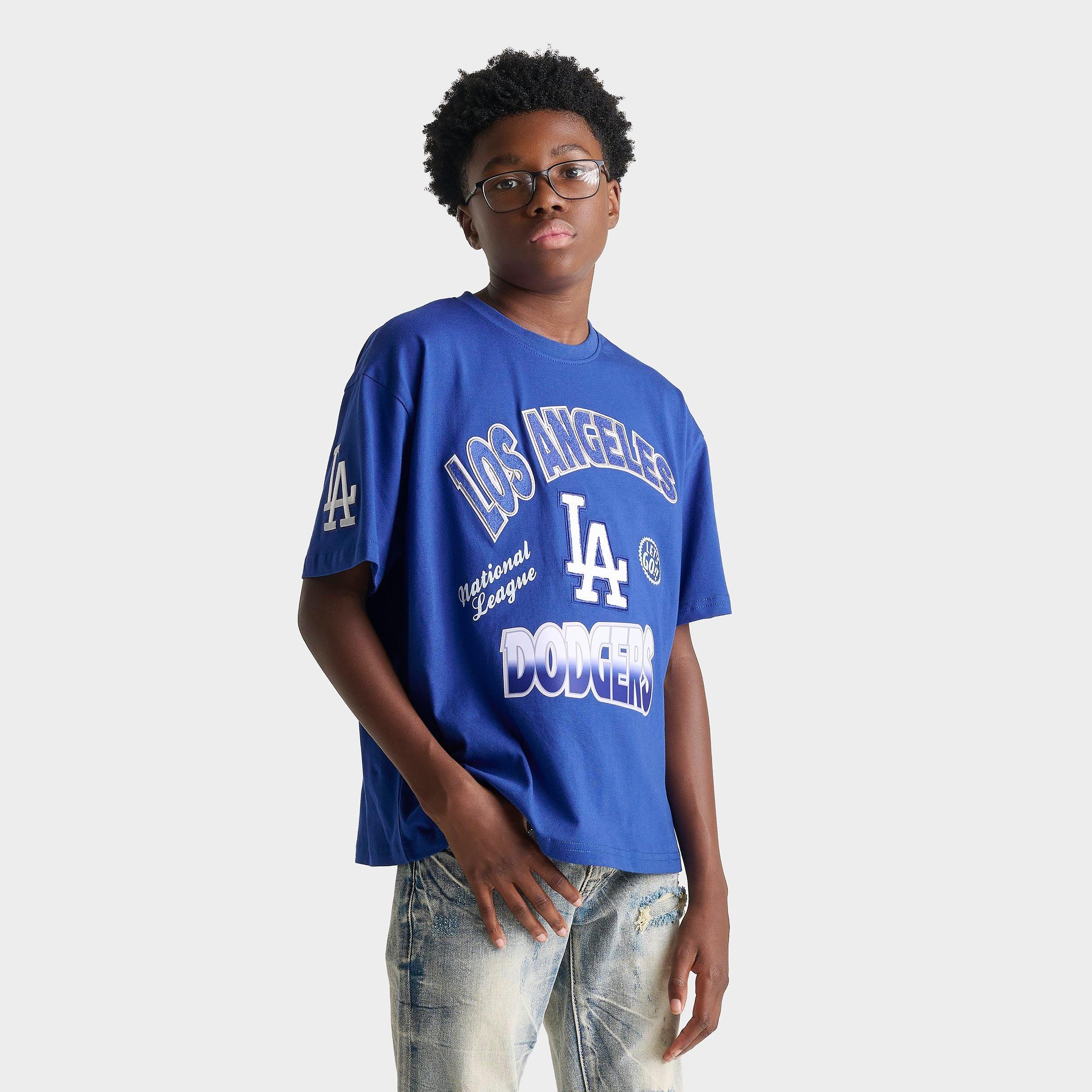 Pro Standard Big Kids Los Angeles Dodgers MLB Turn It Up T-Shirt in Dodger Blue Size: Medium