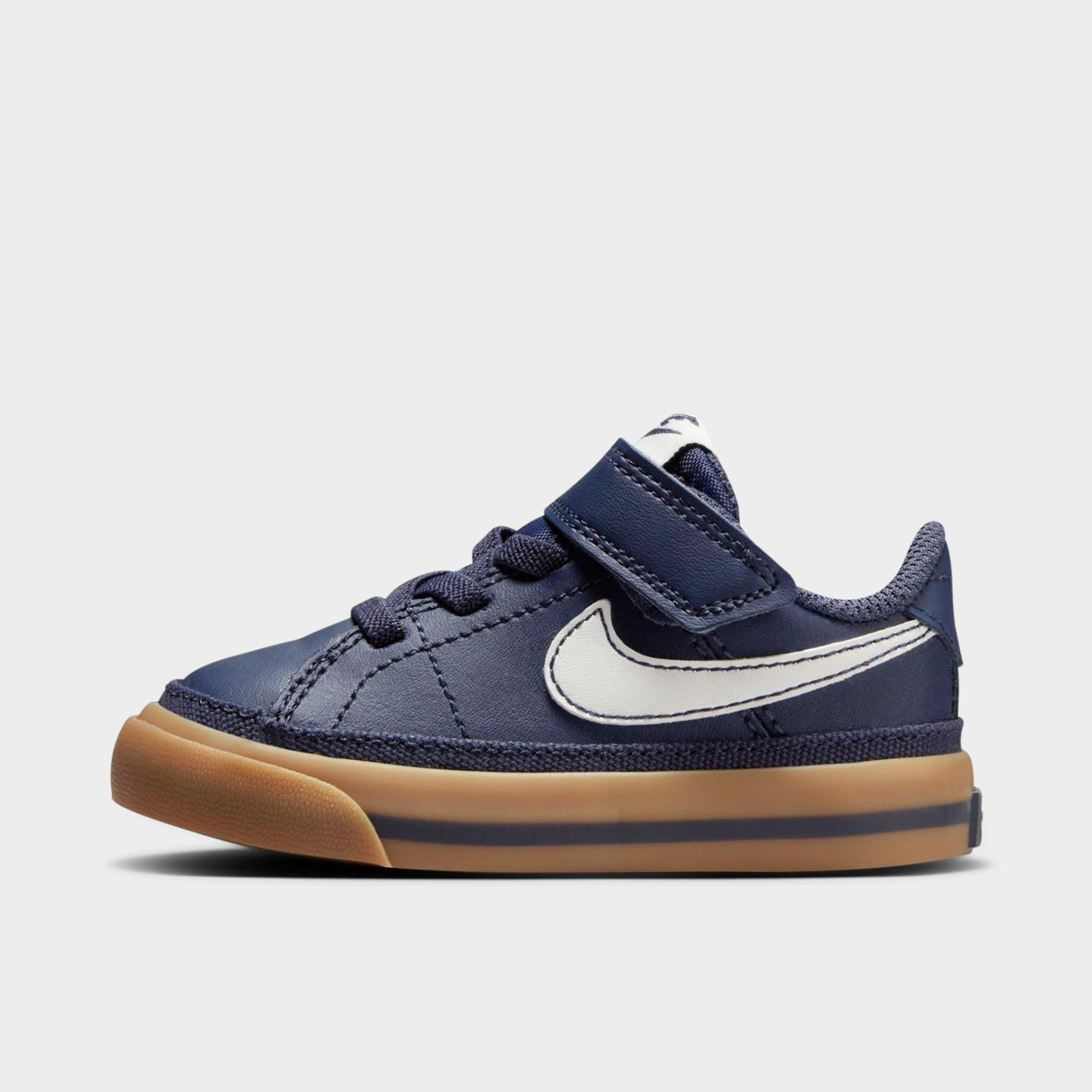 Nike Kids Toddler Court Legacy Casual Shoes in Thunder Blue/Gum Light Brown/Sail Size: 2