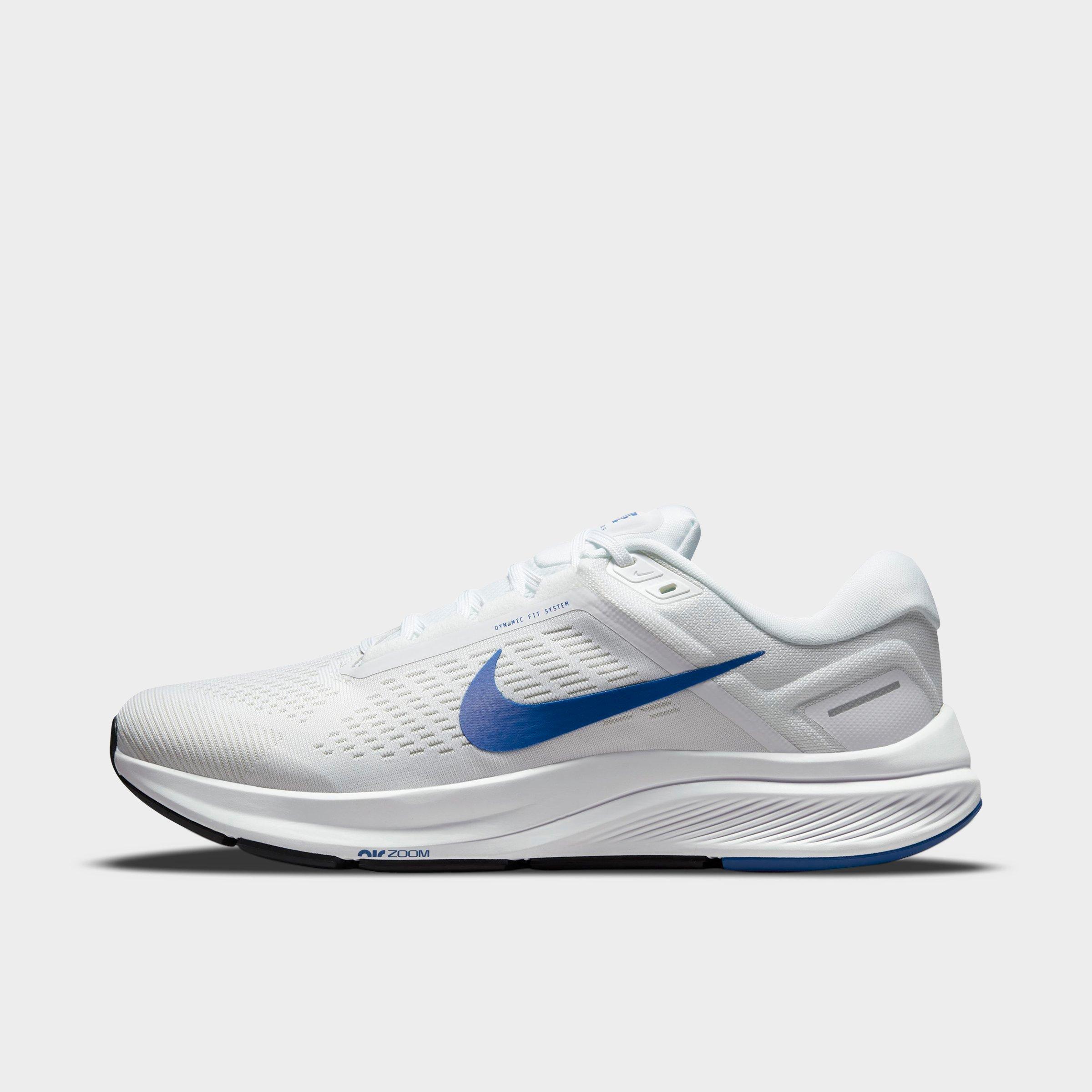 Nike Men's Air Zoom Structure 24 Running Shoes in White/Hyper Royal/Pure Platinum Size: 7.5